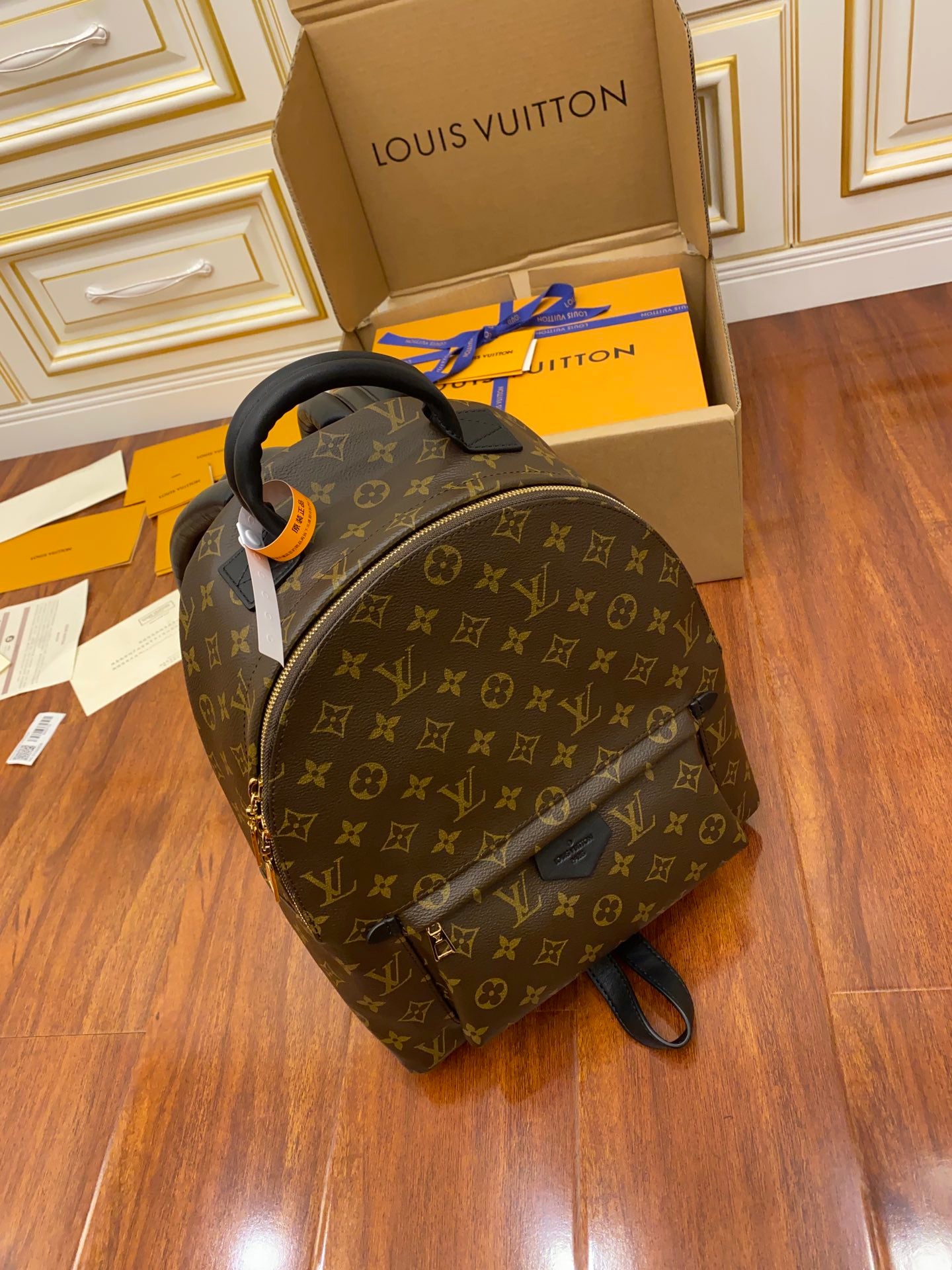 [TOP] Louis Vuitton LV £V Monogram Palm Spring Backpack 30x33x16cm- GM