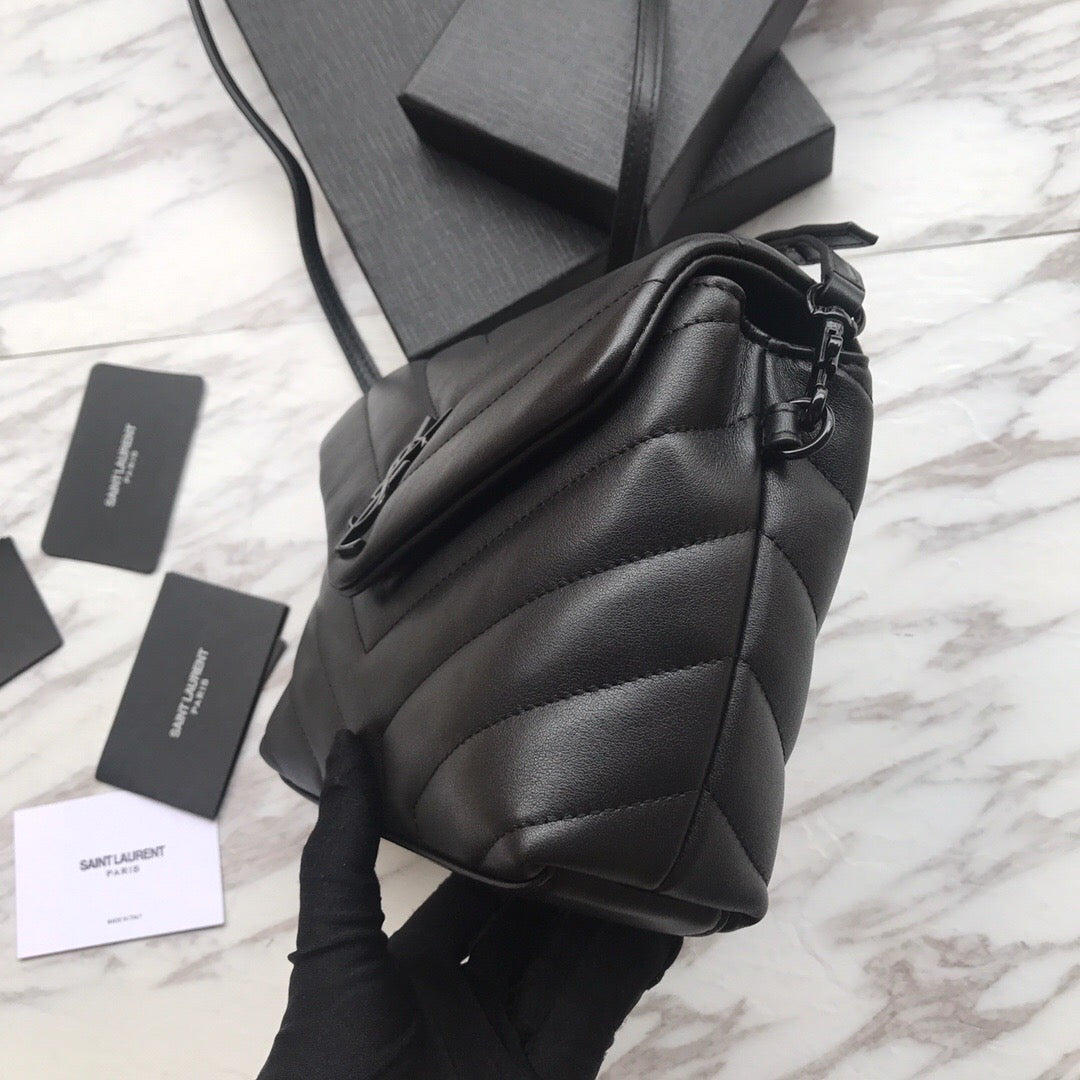 [TOP] Yves Saint Laurent YSL Loulou Toy Bag 20×7×15cm - All Black