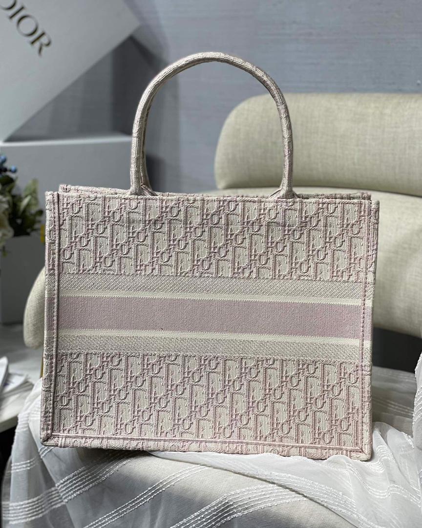 [TOP] Christian Dior Book Tote Bag Medium 36.5cm - Pink