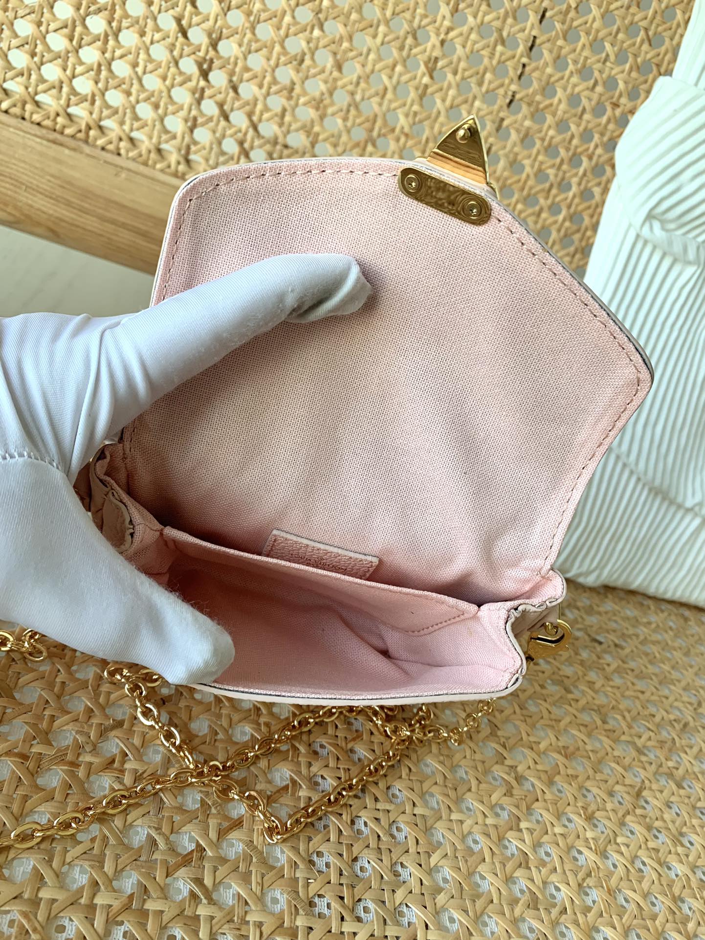 [TOP] Louis Vuitton LV Micro Empreinte Metis 14x11x3.5cm- Sakura Pink