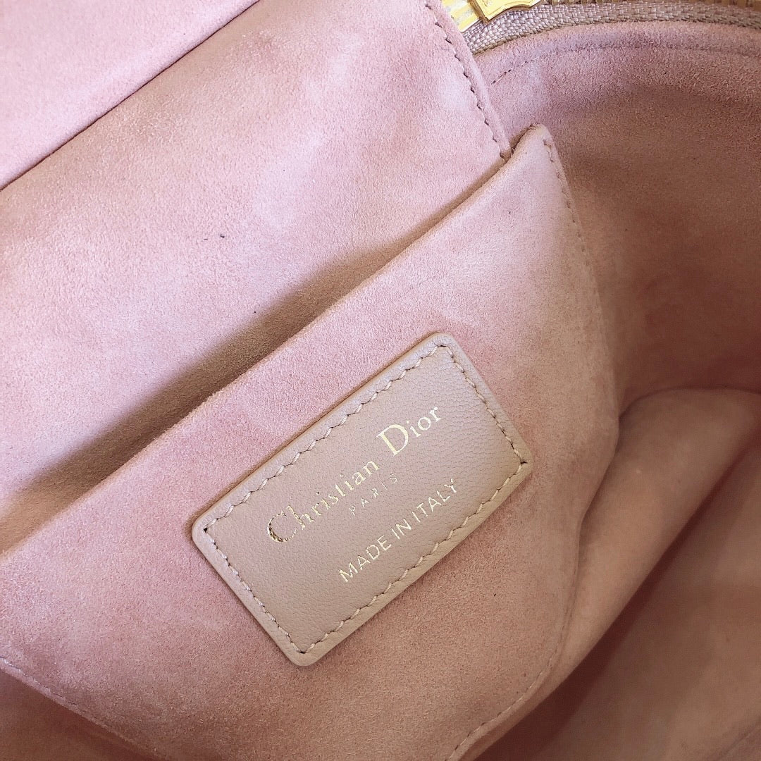 [TOP] Christian Dior Cannage Vanity Case - ROSE