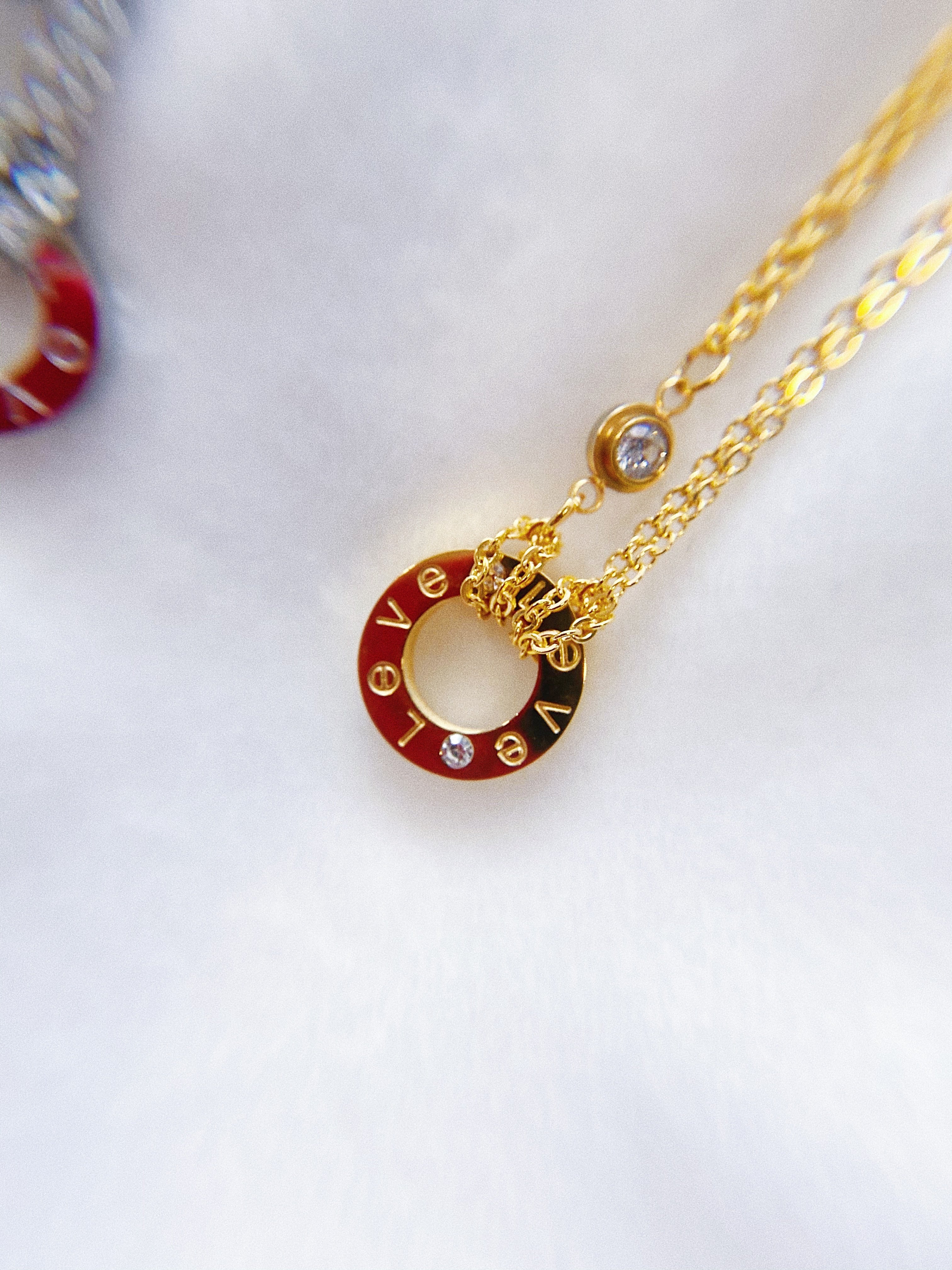 [TOP] Cartier Love Double Chain Necklace