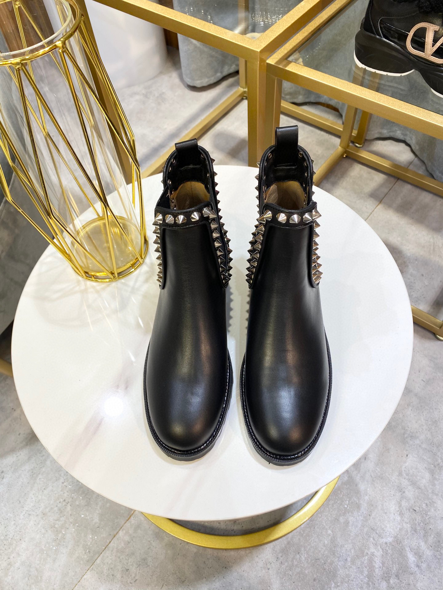 [TOP] Christian Louboutin Capahutta Ankle Boots Calf Leather - Black