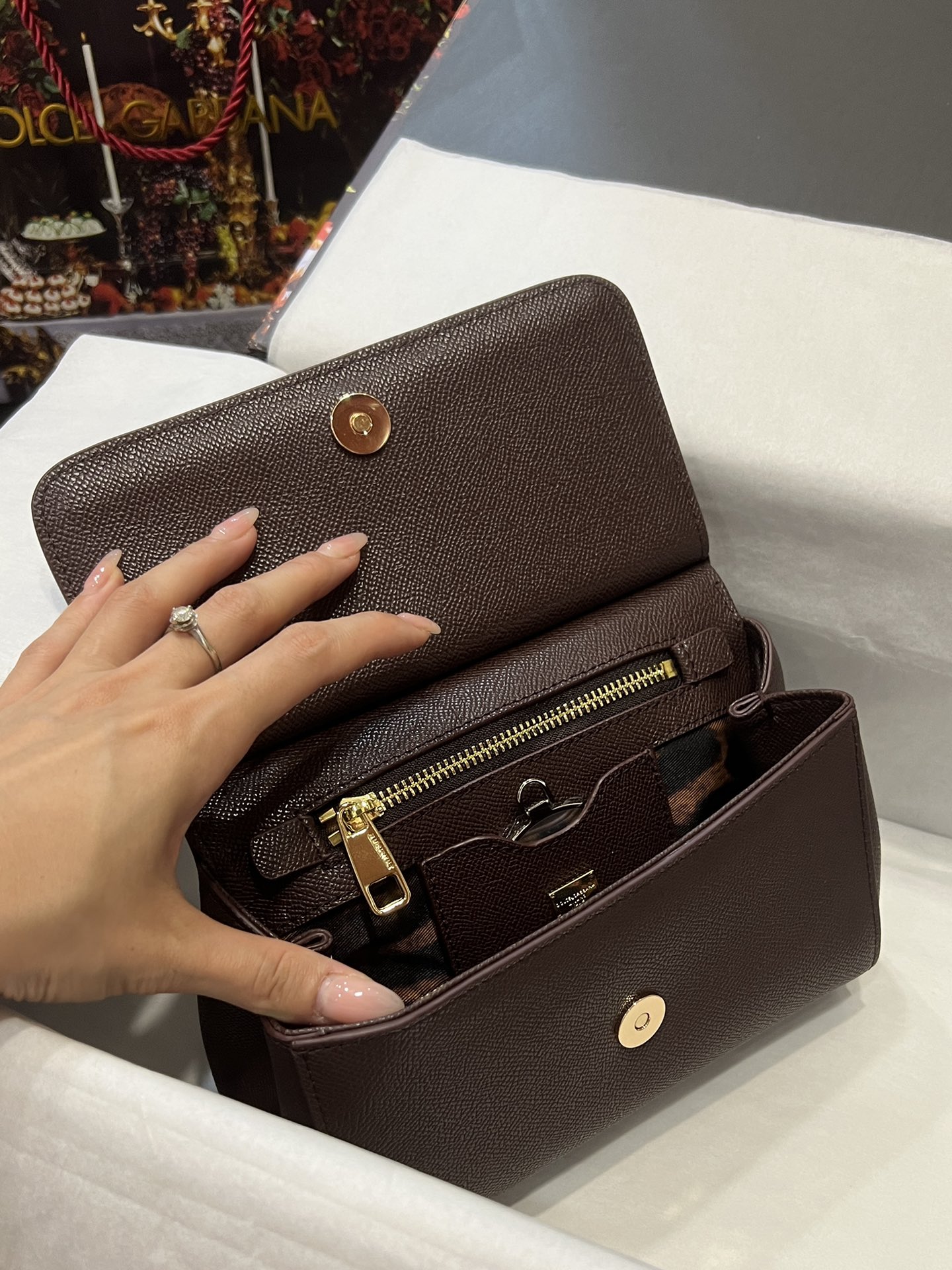 [TOP] Dolce & Gabbana D&G Leather Handbag 20×17×7 -  7 Color