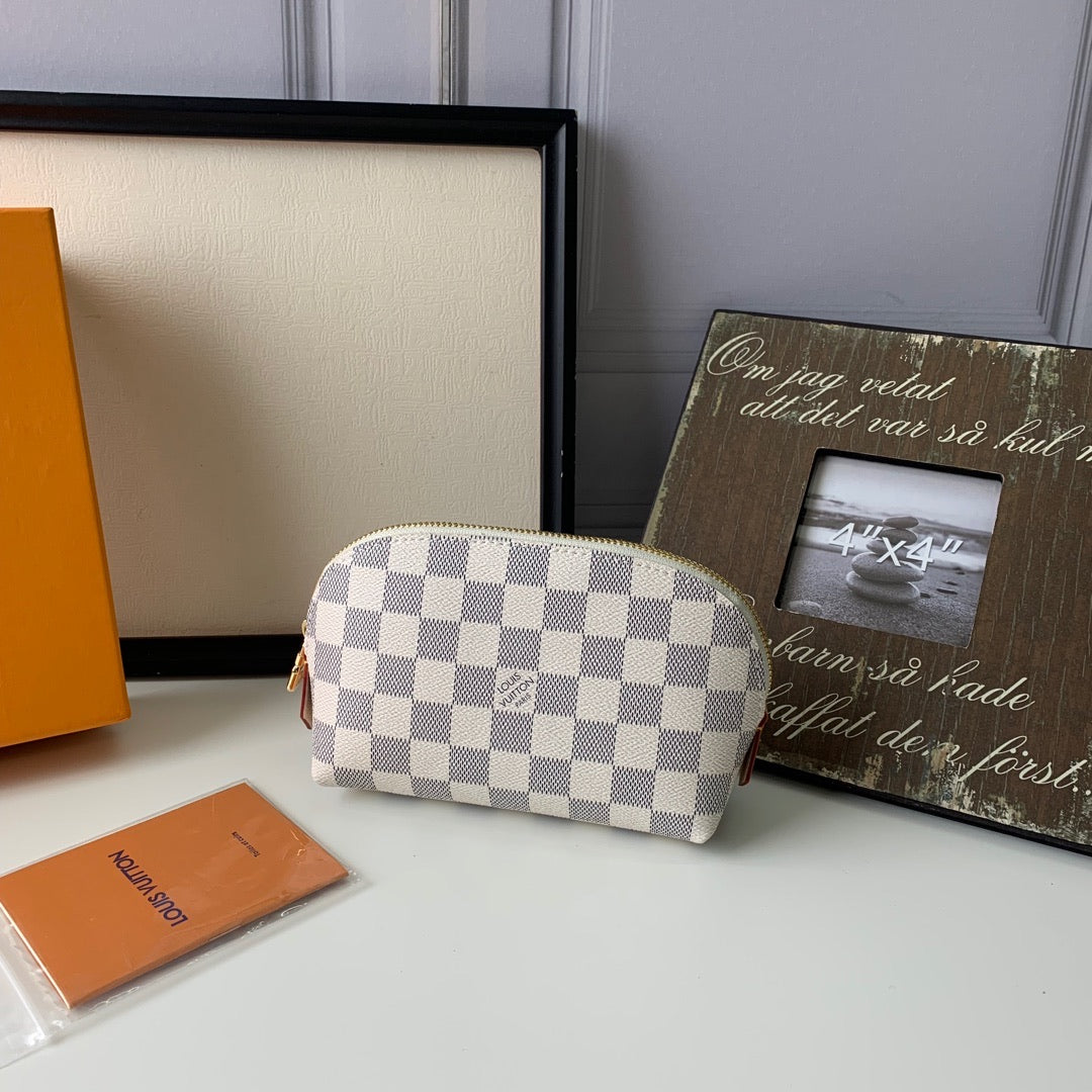 [TOP] Louis Vuitton LV Cosmetic Pouch 17*12*6cm-Brown