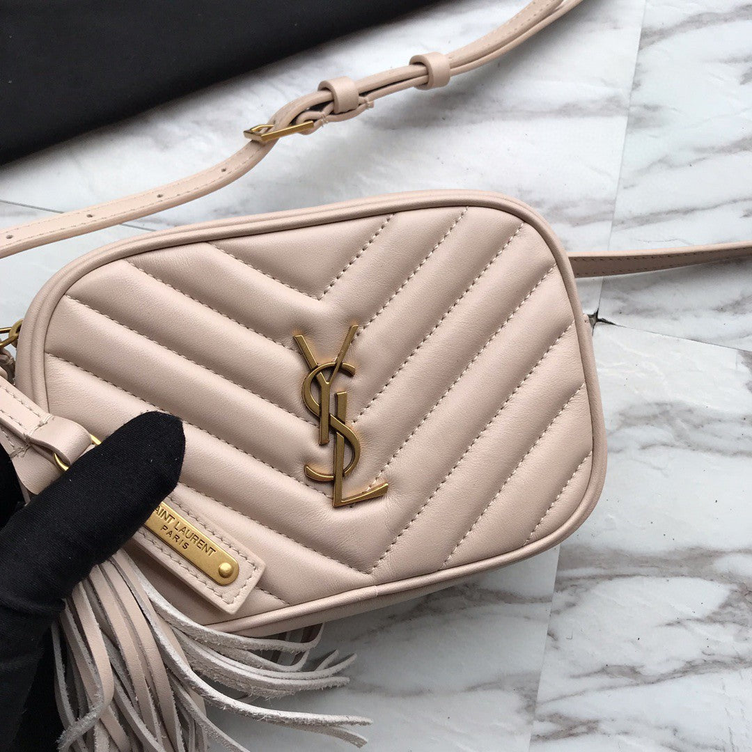 [TOP] Yves Saint Laurent YSL Loulou Belt Bag - Light Beige