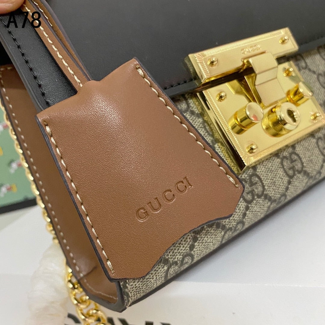 [TOP] GUCCI Padlock Small Shoulder Bag - BROWN