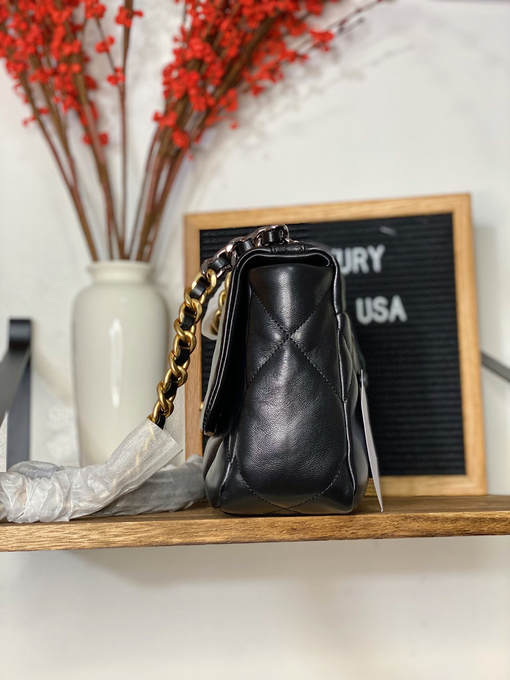 [TOP] CHANEL 19 Bag Lambskin 26cm/36cm - Black