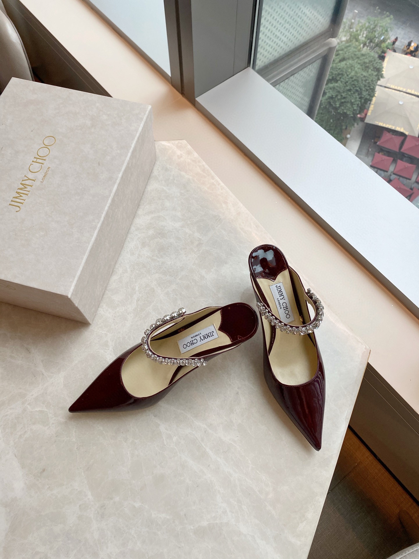 [TOP] Jimmy Choo Bing Heel 6.5cm Crystal Lambskin - 4 Colours