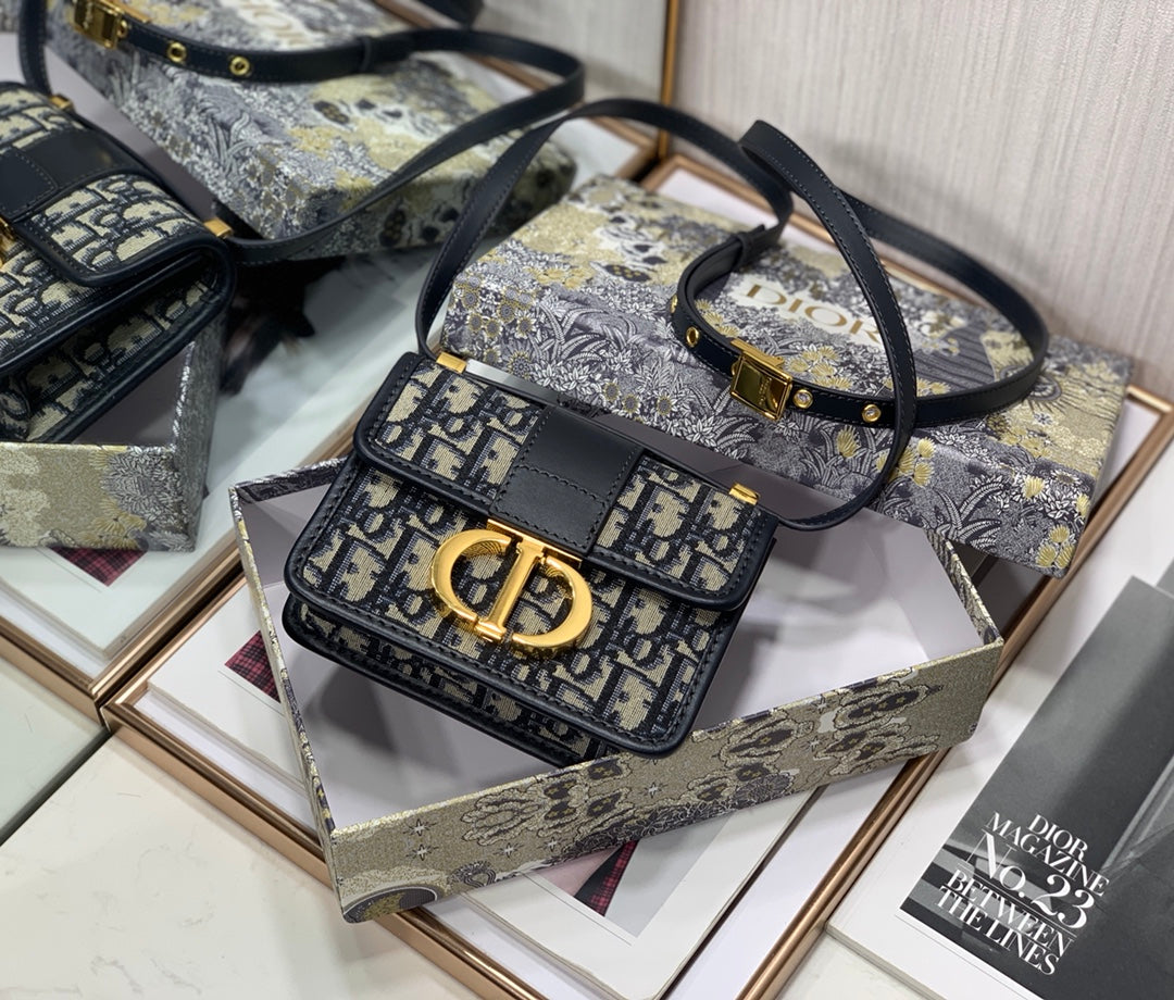 [Top] Christian Dior 30 Montaigne Jacquard Bag Mini