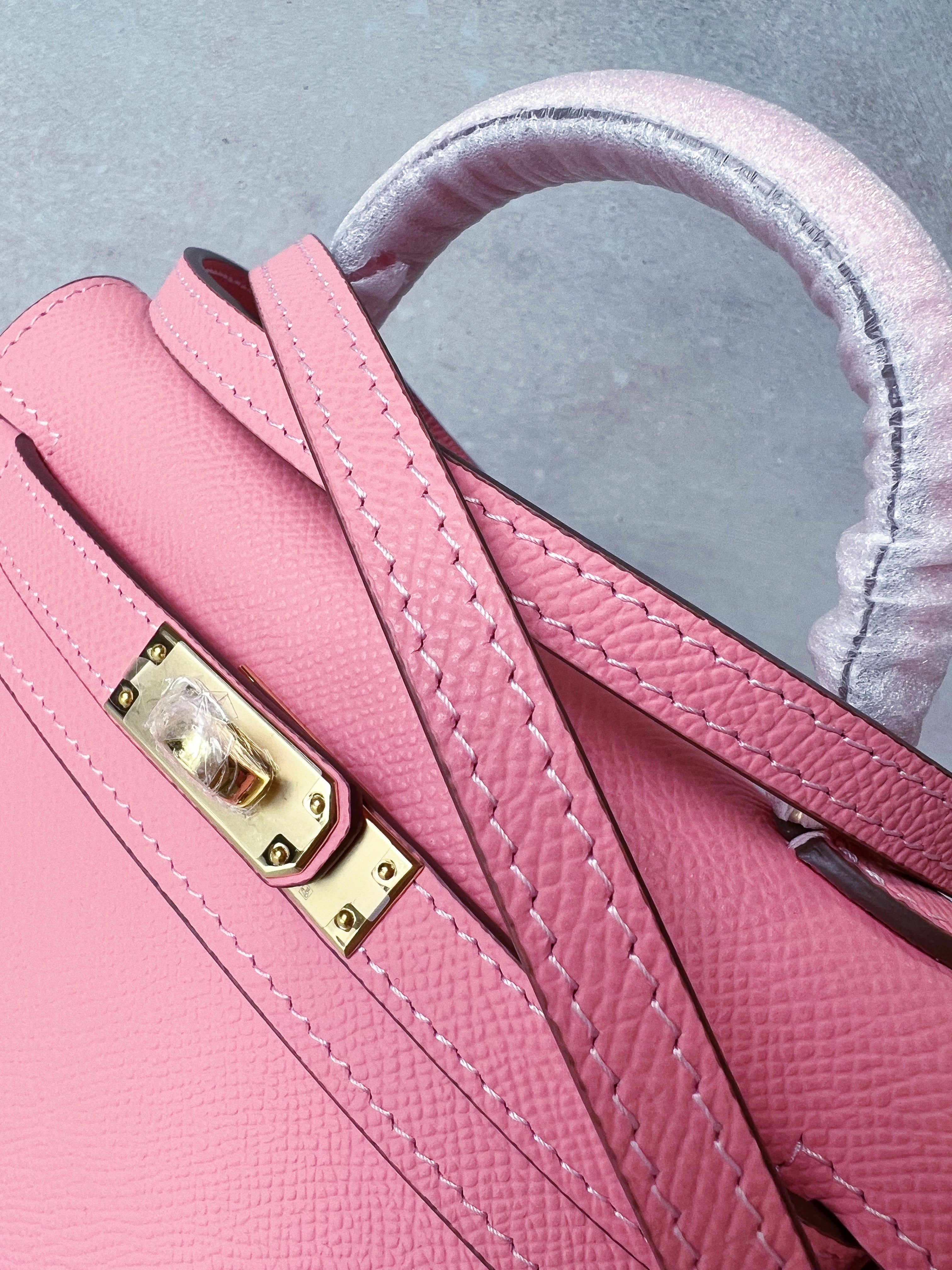 [TOP] HERMES Mini Kelly II Epsom Leather 19cm - Hot Pink