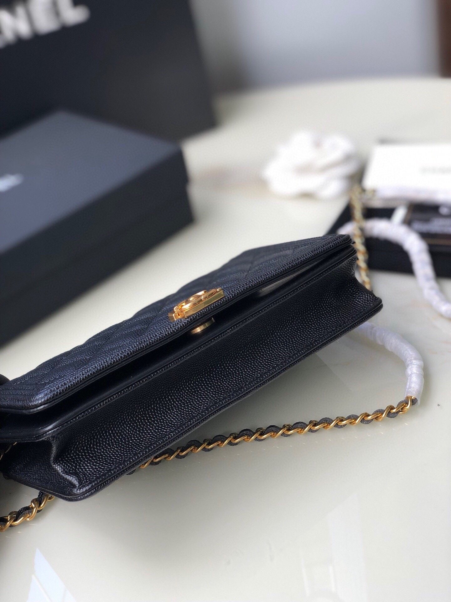 [TOP] CHANEL Le Boy WOC Caviar Leather - Black & GHW