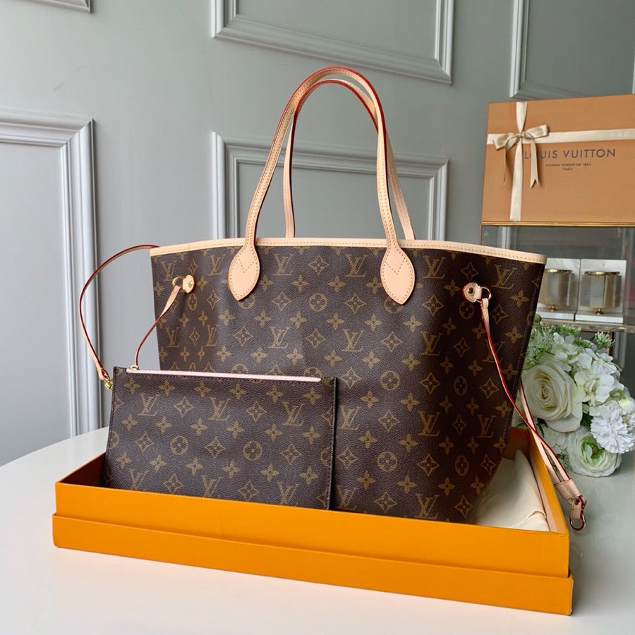 [TOP] Louis Vuitton LV L*V Neverfull Monogram MM - Pink