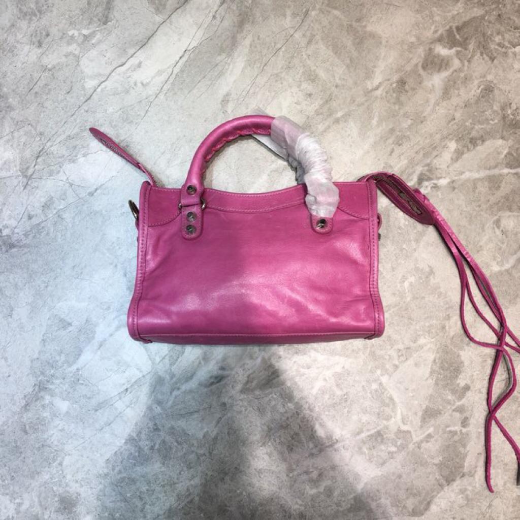 [TOP] BALENCIAGA Mini City Tote Bag Aged Calfskin - Pink