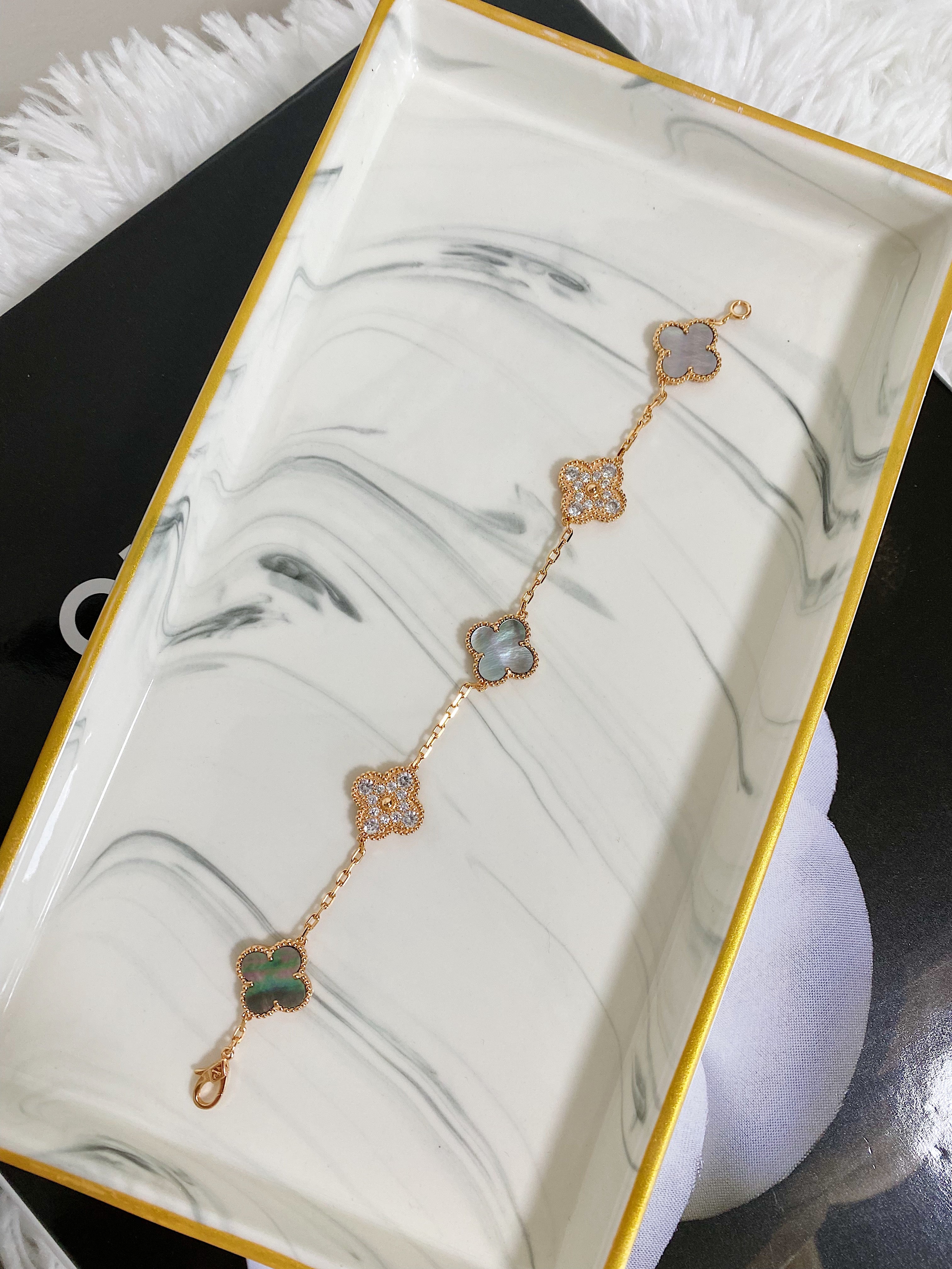 [TOP] Van Cleef & Arpels VCA Bracelet Alhambra 5 Motifs - Stones and Multicolor