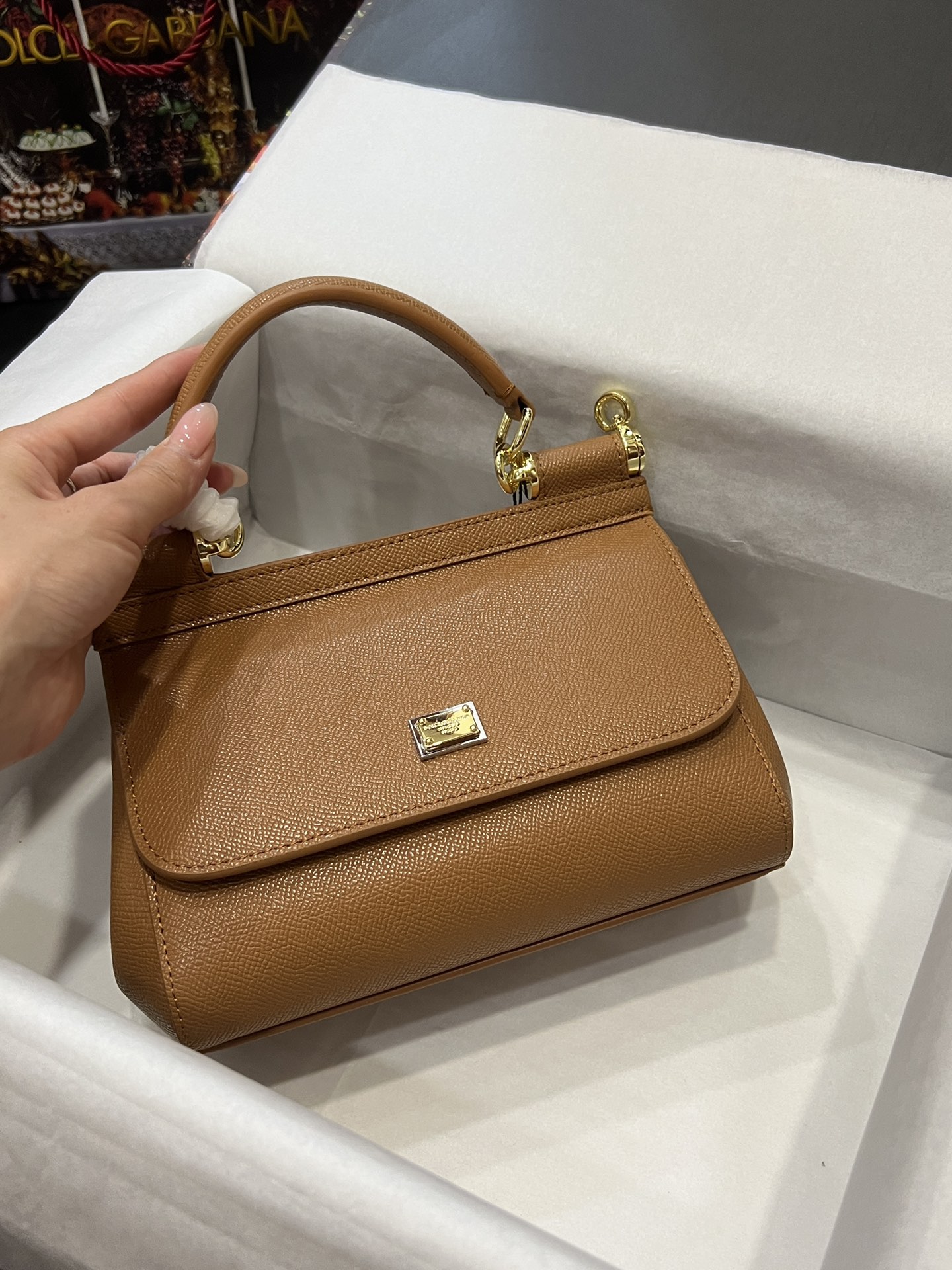 [TOP] Dolce & Gabbana D&G Leather Handbag 20×17×7 -  7 Color