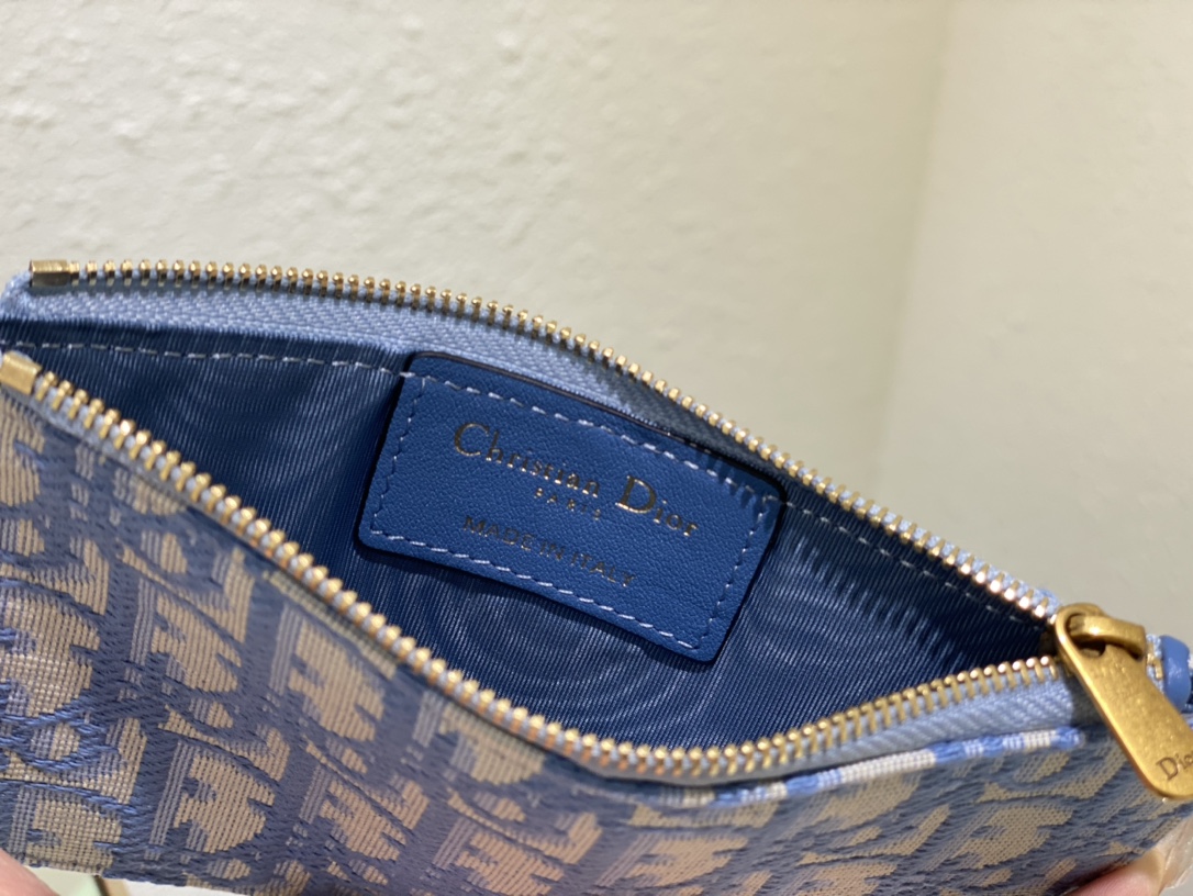 [TOP] Christian Dior Saddle Bag Oblique Printed Fabric 19x11x2.5cm