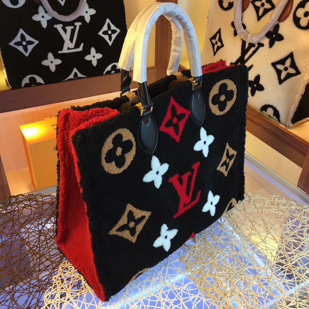 [TOP] Louis Vuitton LV Teddy On The Go Bag  41x34x19cm-Black