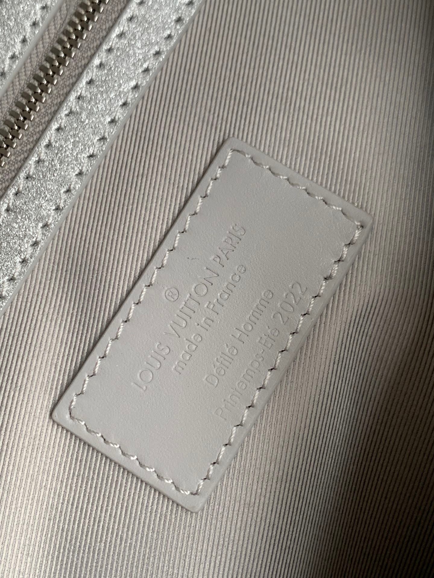 [TOP] Louis Vuitton LV  Virgil Abloh Keepall Bandouliere 50 Glitter Damier - Silver