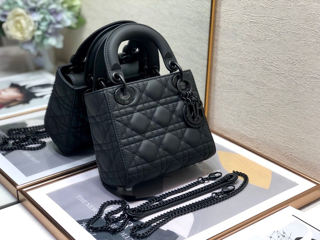 [Top] Christian Dior Lady Christian Dior Bag Matte Mini - Black