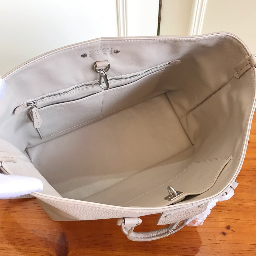 [TOP] Louis Vuitton LV  Silver Taurillon Pernelle Tote 35×25×15cm-Grey