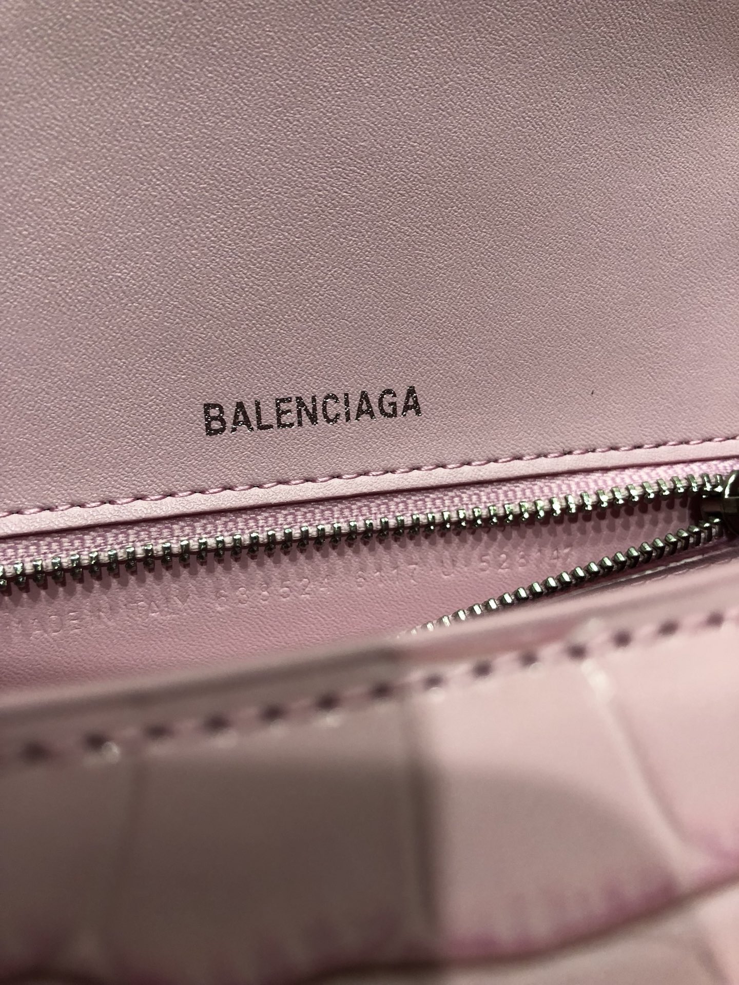 [TOP] BALENCIAGA Crocodile-Print Hourglass Bag 19/23cm - Pink