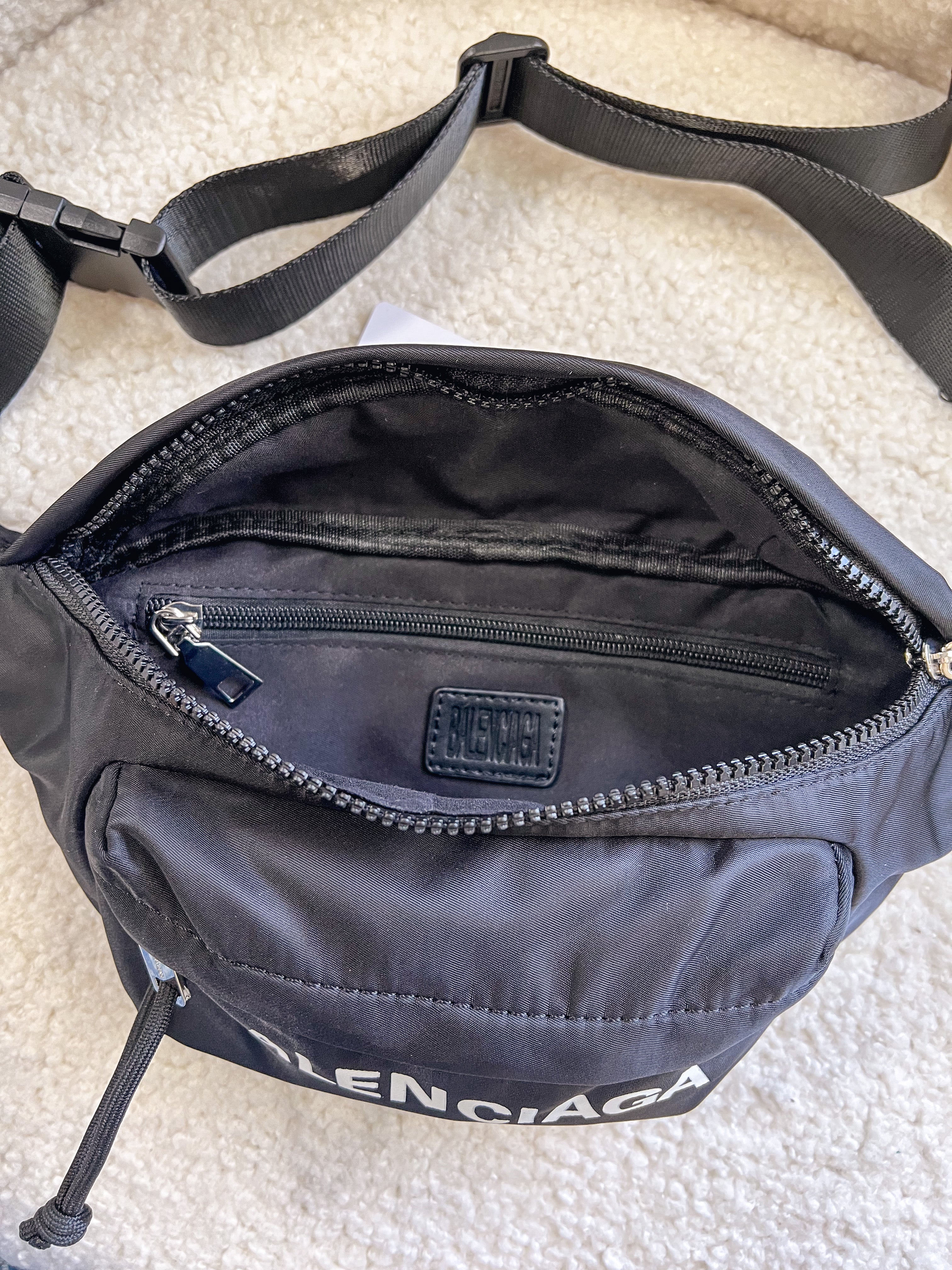 [TOP] BALENCIAGA Nylon Belt Bag - Black