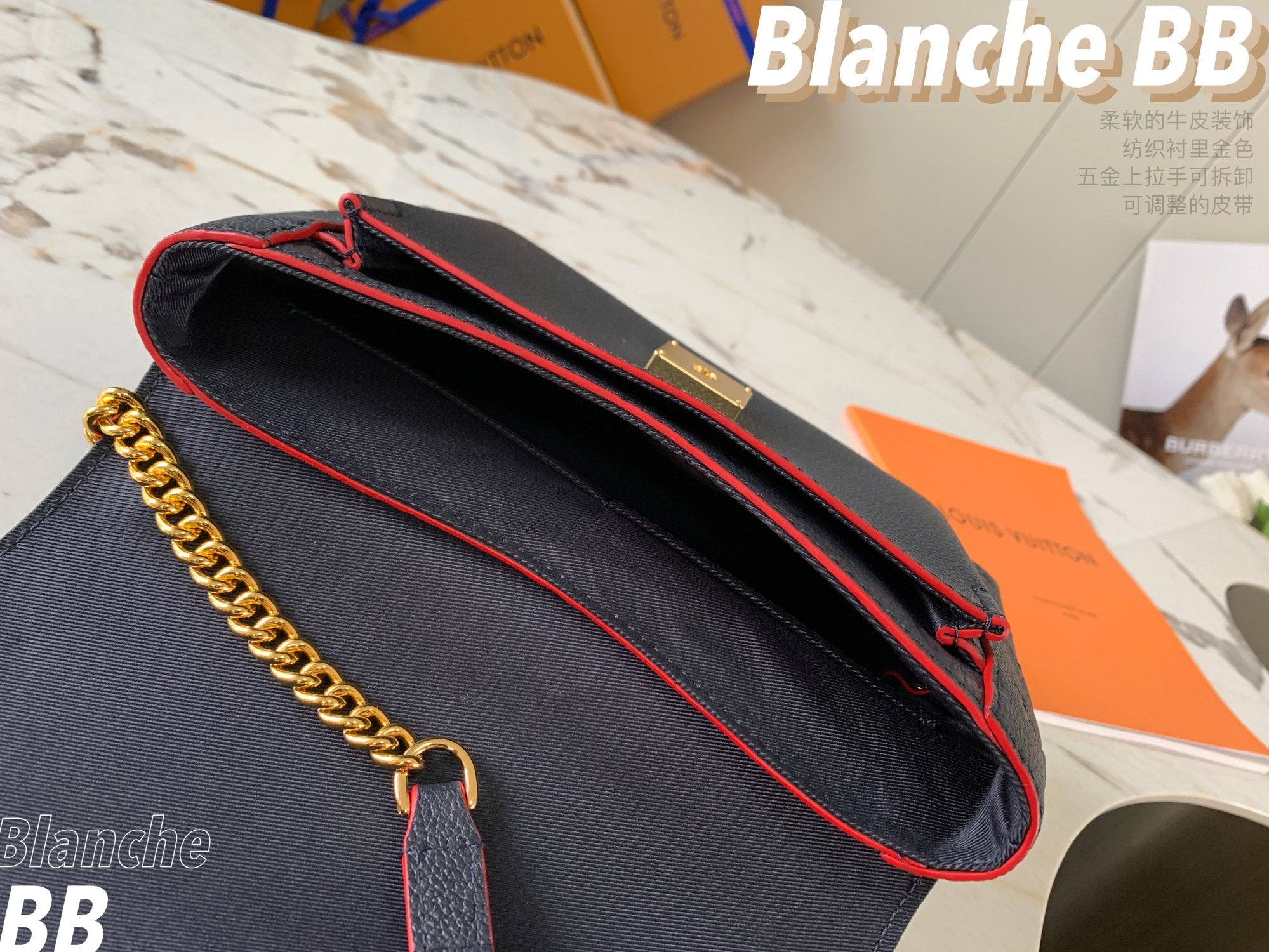 [TOP] Louis Vuitton LV L*V Blonche BB Empreinte Bag - Deep Navy Blue