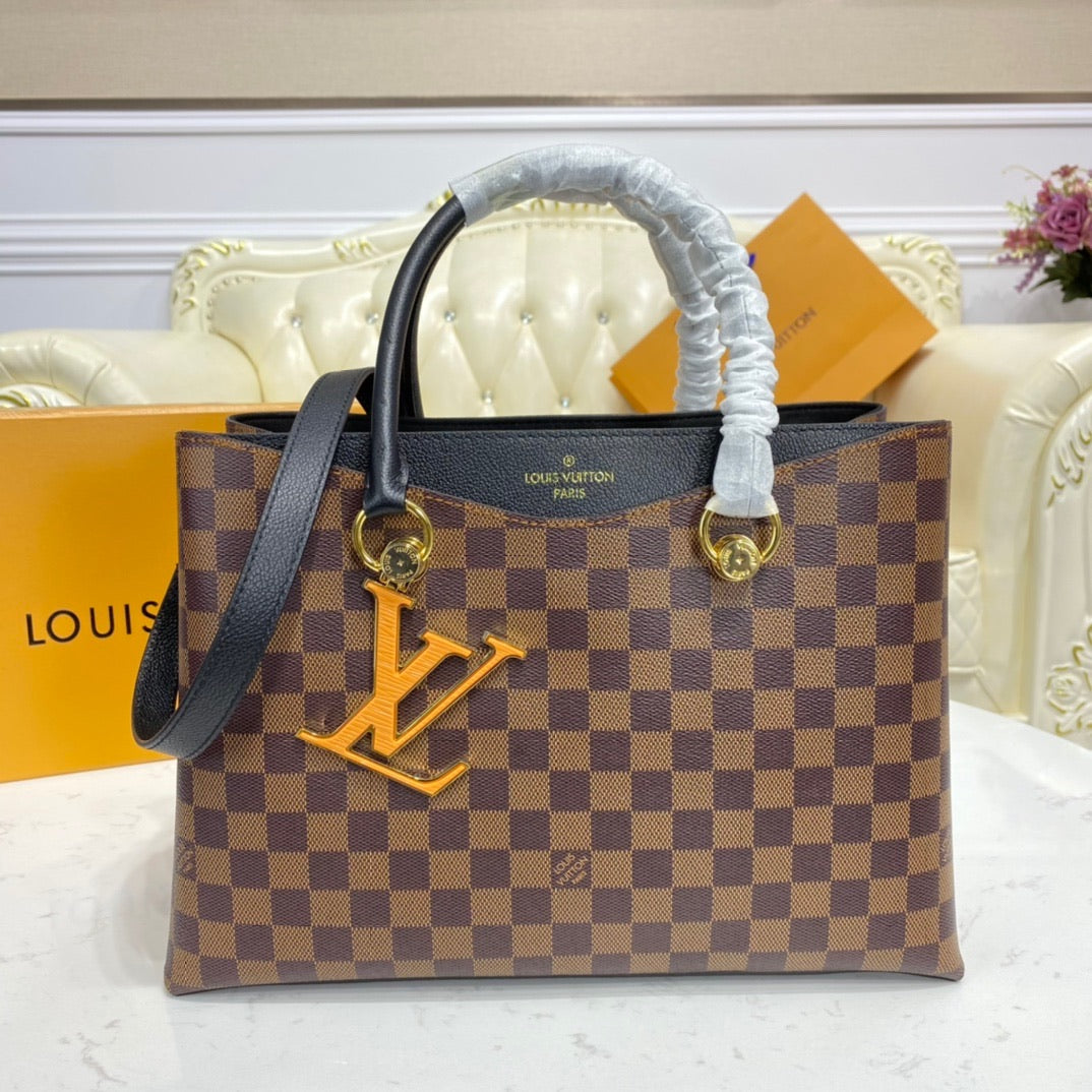 [TOP] Louis Vuitton LV  Damier Ebene Riverside - BLACK