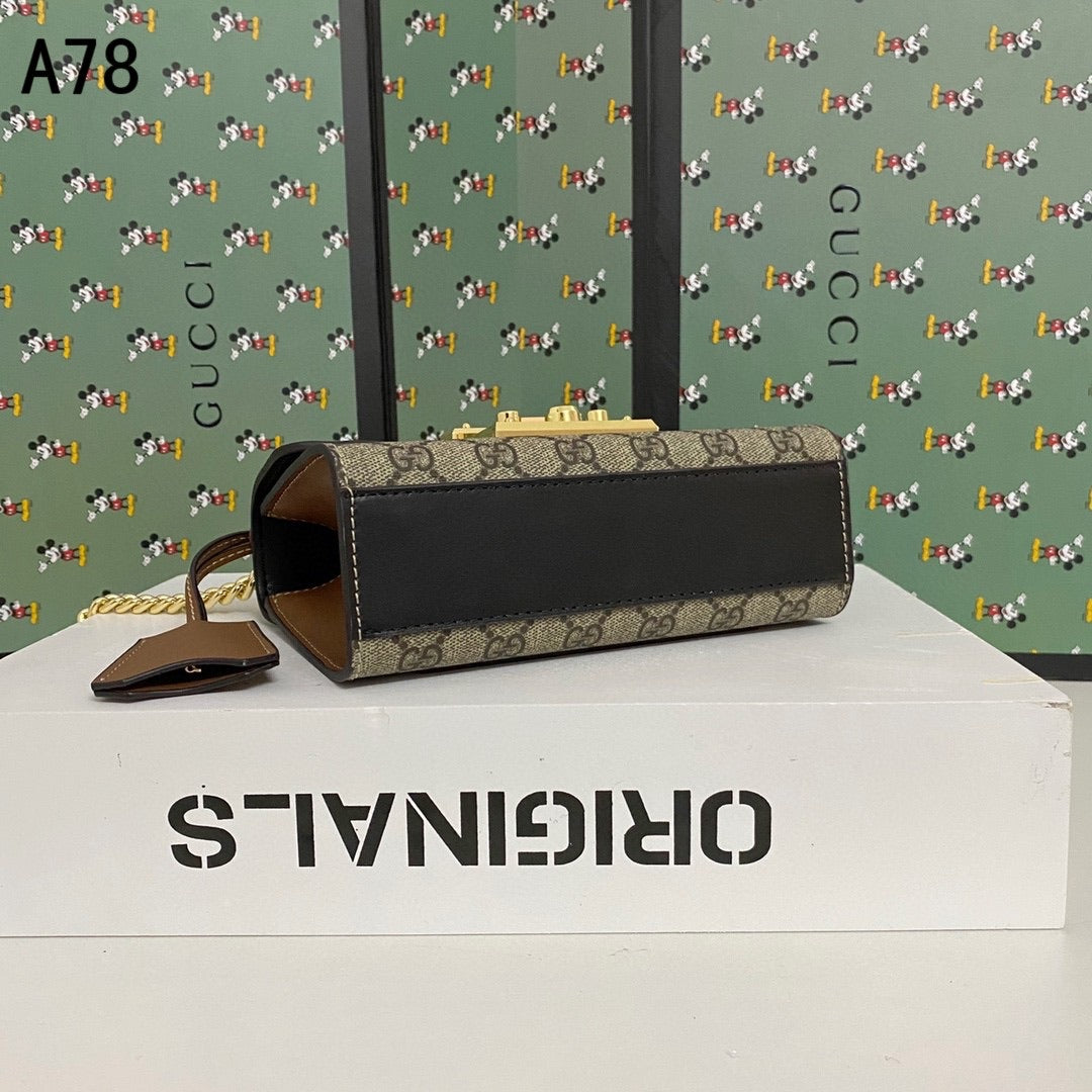 [TOP] GUCCI Padlock Small Shoulder Bag - BROWN