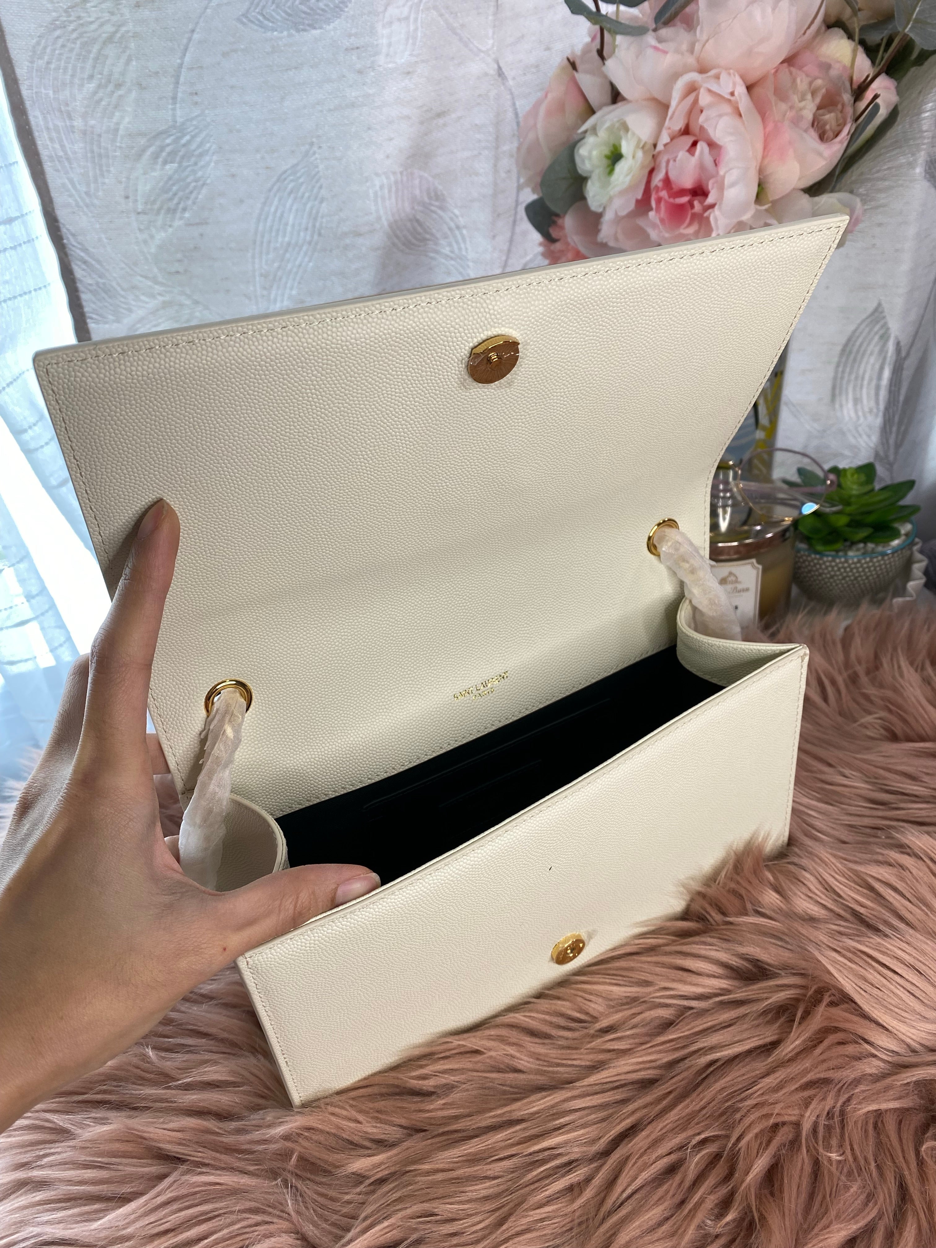 [TOP] Yves Saint Laurent YSL Kate Bag 24*14.5*5.5cm - White