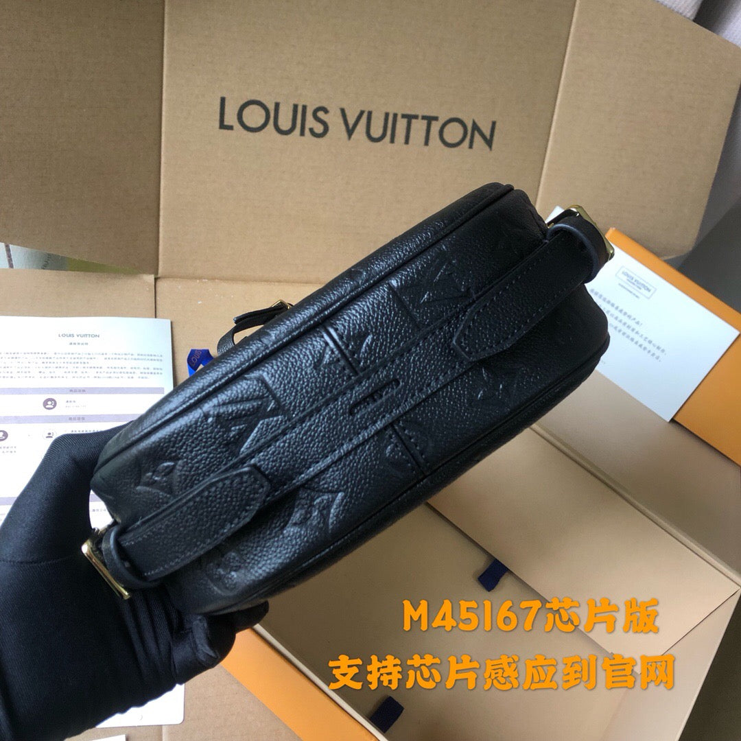 [TOP] Louis Vuitton LV Empreinte Boite Chapeau Souple Bag 20 x 22.5 x 8 cm- Black