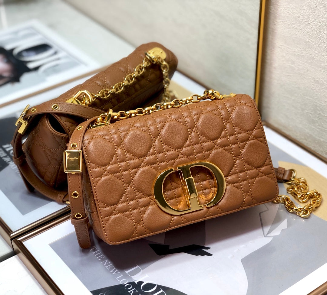 [TOP] Christian Dior Caro Bag Small - Brown