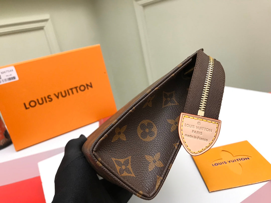 [TOP] Louis Vuitton LV Toilery Pouch Monogram 19/15/6cm-Brown