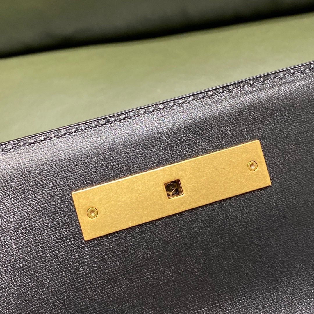 [TOP] Yves Saint Laurent YSL Manhattan Medium Shoulder Bag - Black