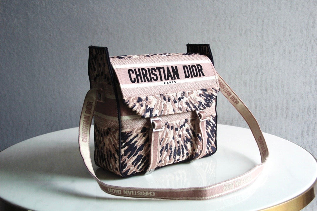 [TOP] Christian Dior Camp Embroidery Bag - Pink Tie Dye