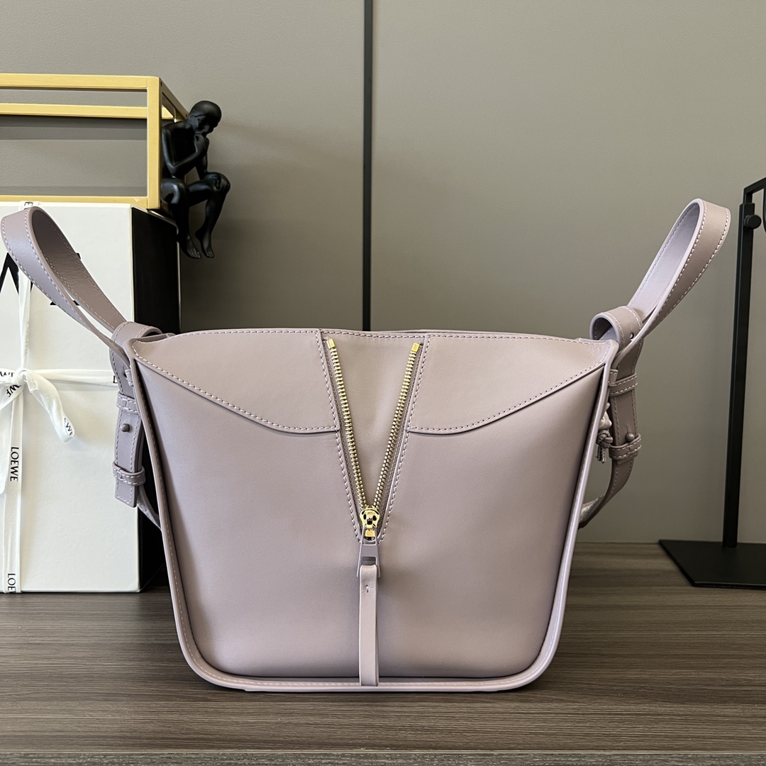 [TOP] LOEWE Calfskin Hammock Bag 19.5*14.4*20.8 cm - Purple