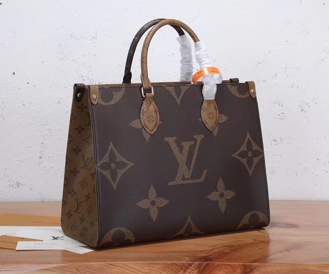 [TOP] Louis Vuitton LV  On The Go Bag  2 Sizes-Brown