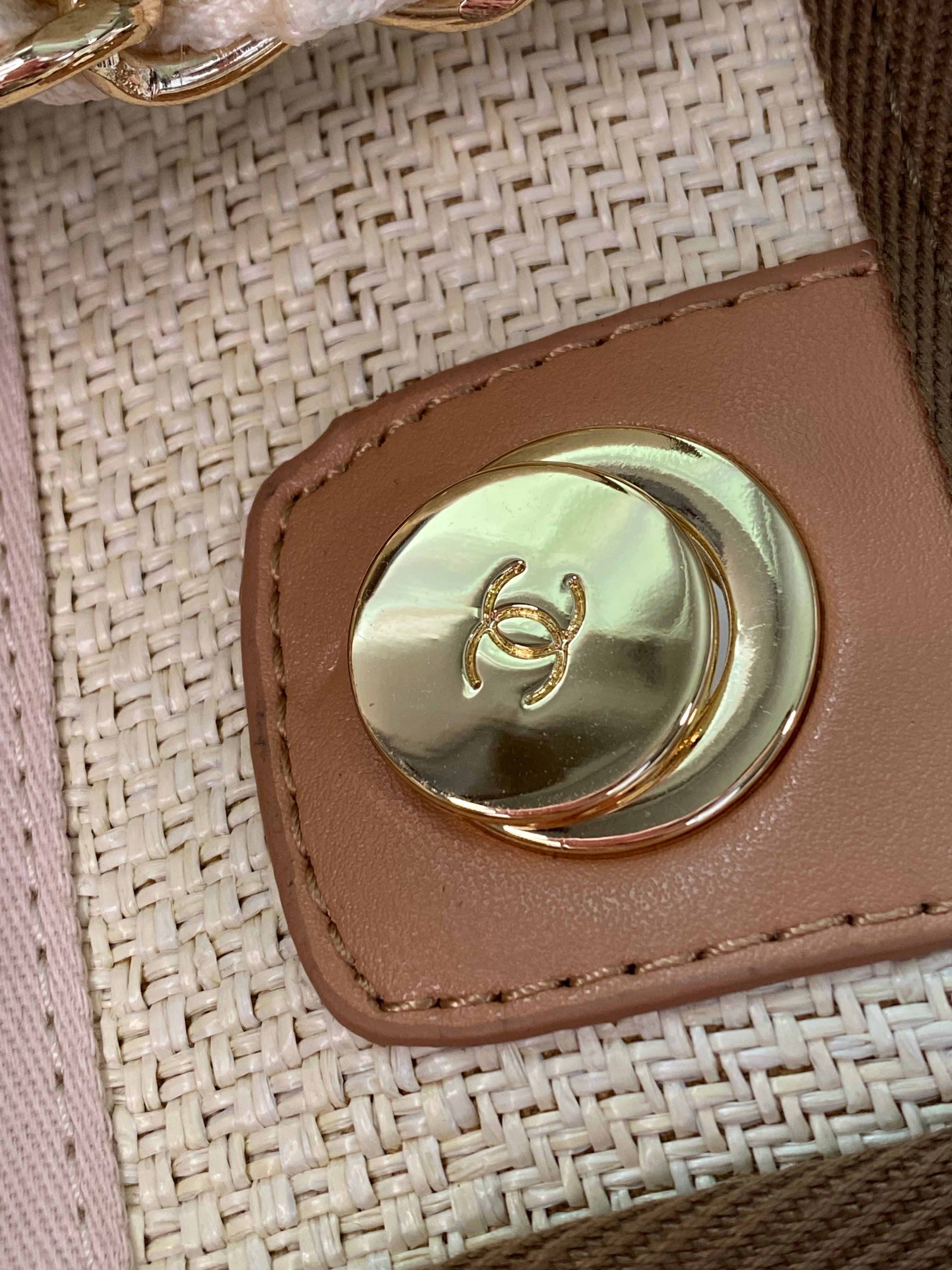 [TOP] CHANEL Small Deauville Shopping Bag 35cm - Brown Beige