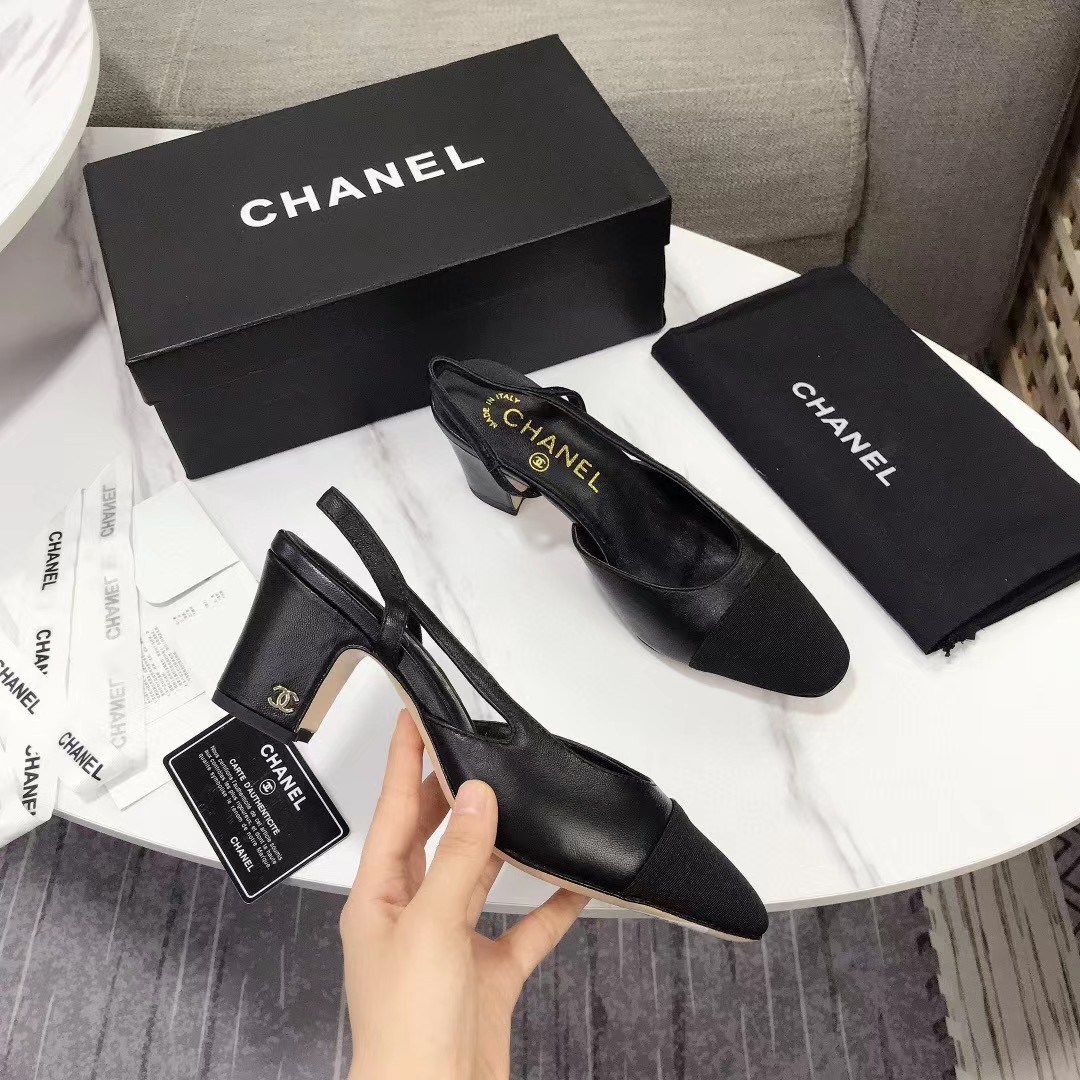 [TOP] CHANEL Pump Sling Back Black - 4 Colour