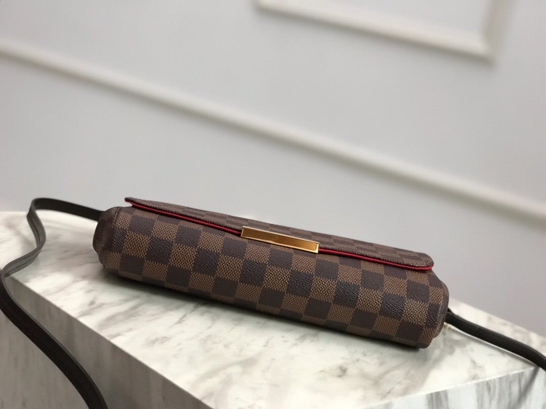 [TOP] Louis Vuitton LV  Favorite Bag  MM 24x15.5x4.5cm-Damier Ebene