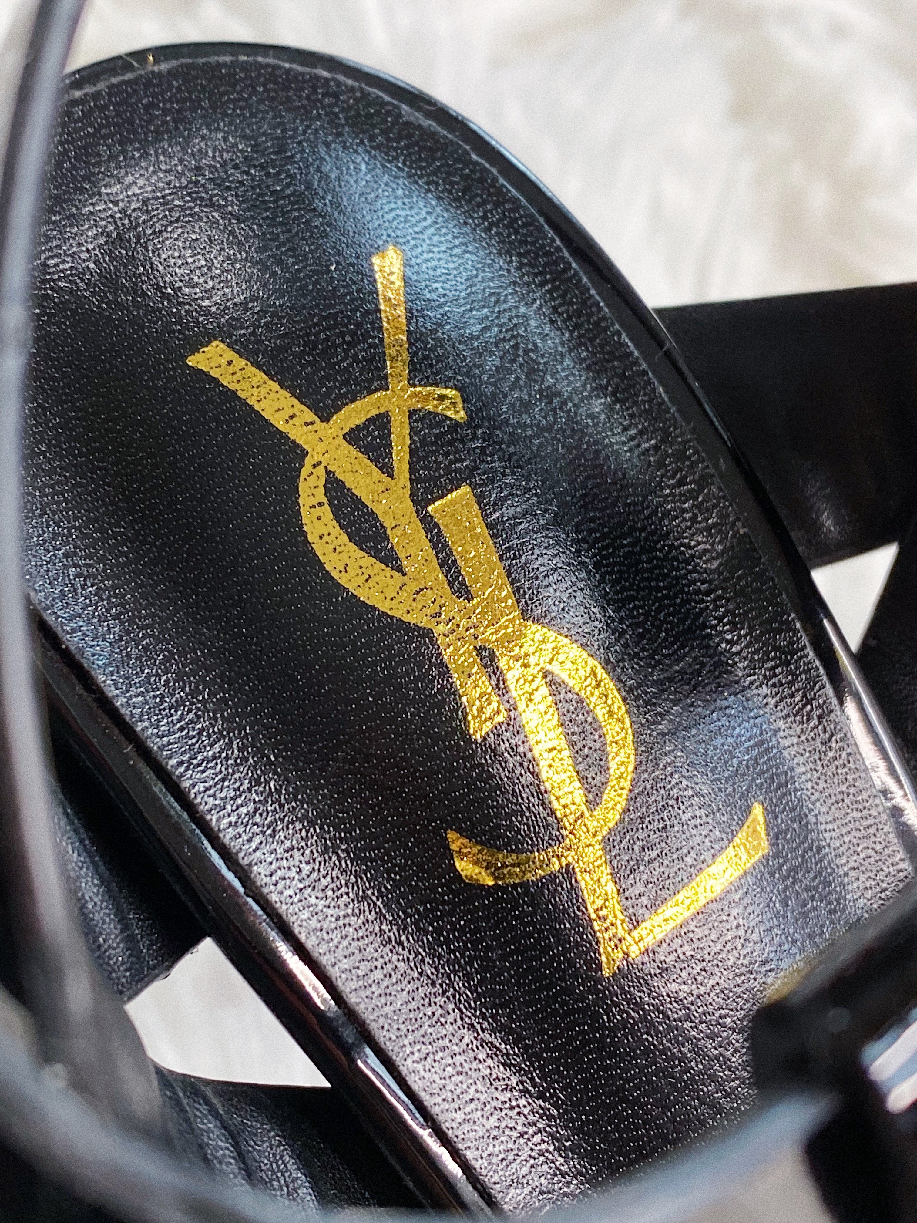 [TOP] Yves Saint Laurent YSL Tribute Verniz High Heels - Black