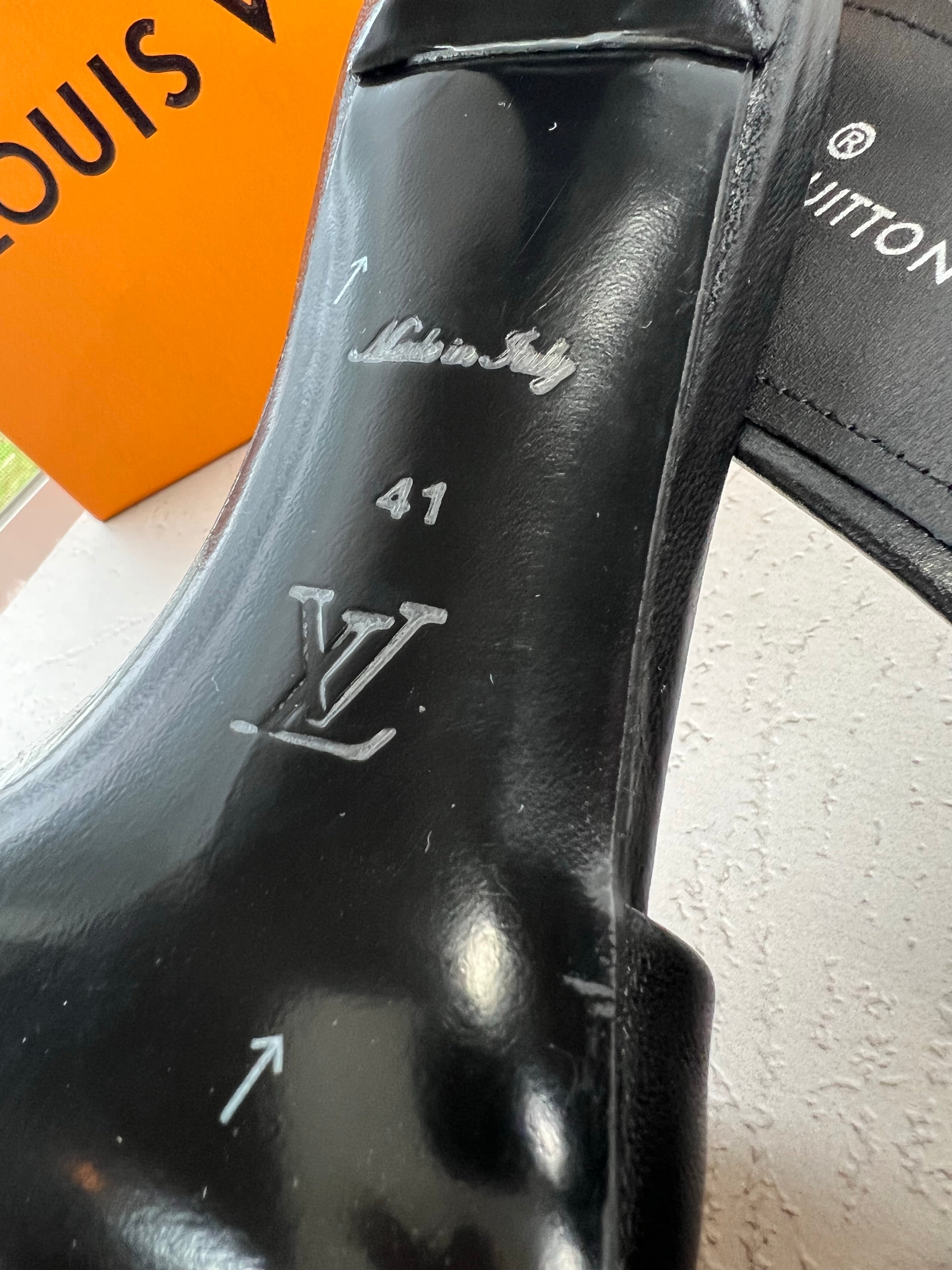 [TOP] Louis Vuitton LV L*V Empreinte High Heels Sandals - Black