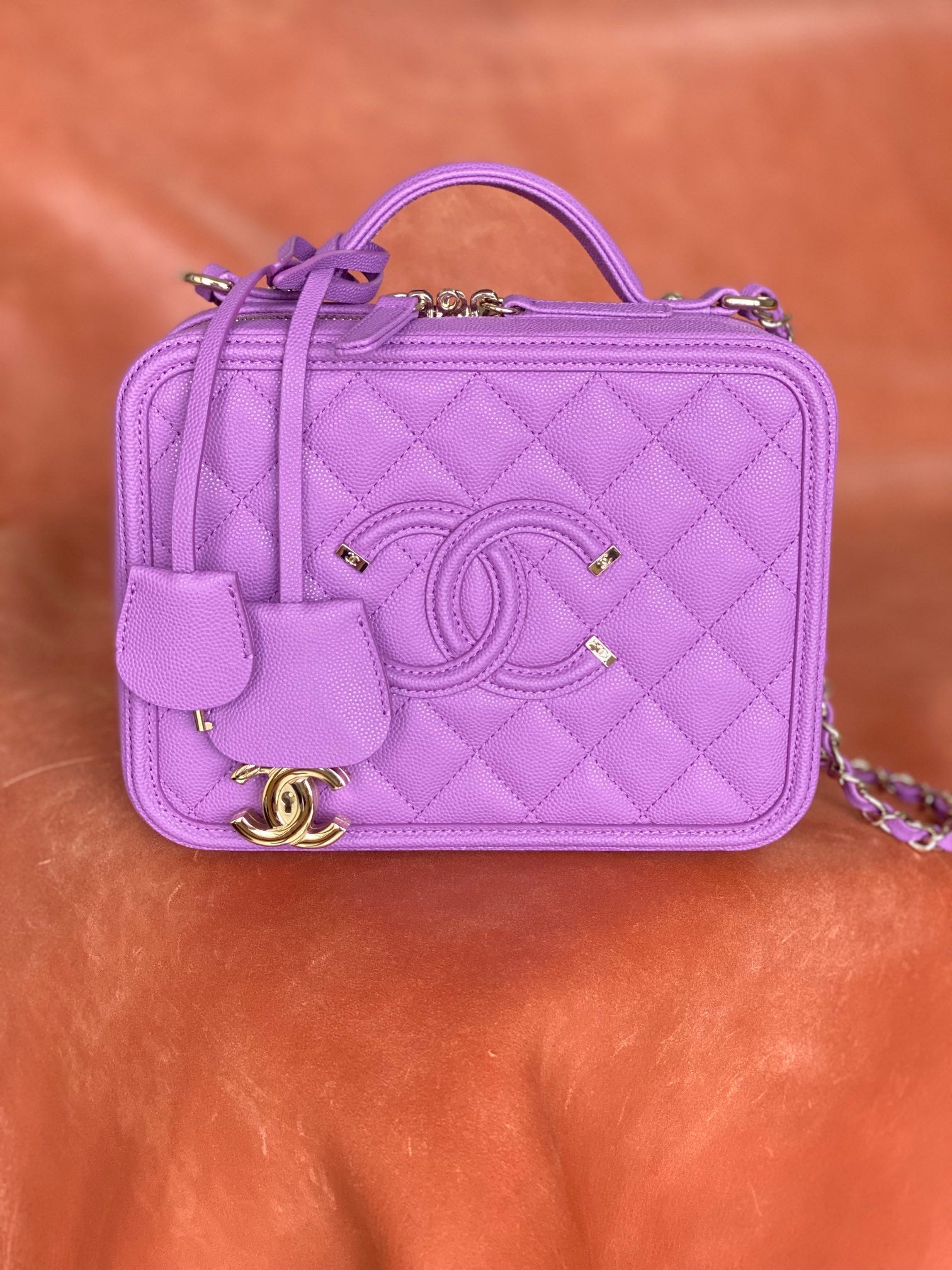 [TOP] CHANEL Vanity Case Medium - Purple