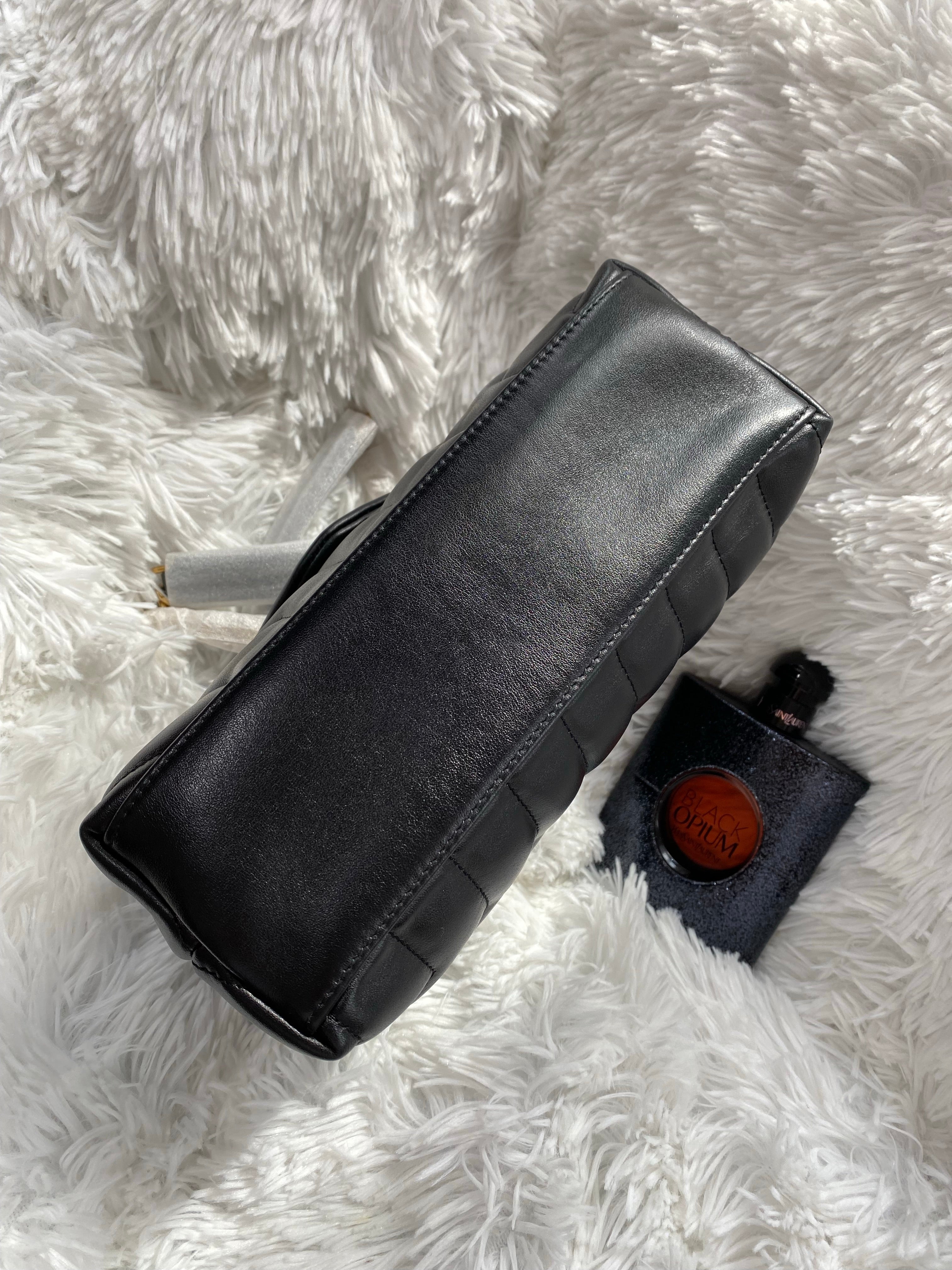 [TOP] Yves Saint Laurent YSL LouLou Medium Bag 25cm - Black With GHW