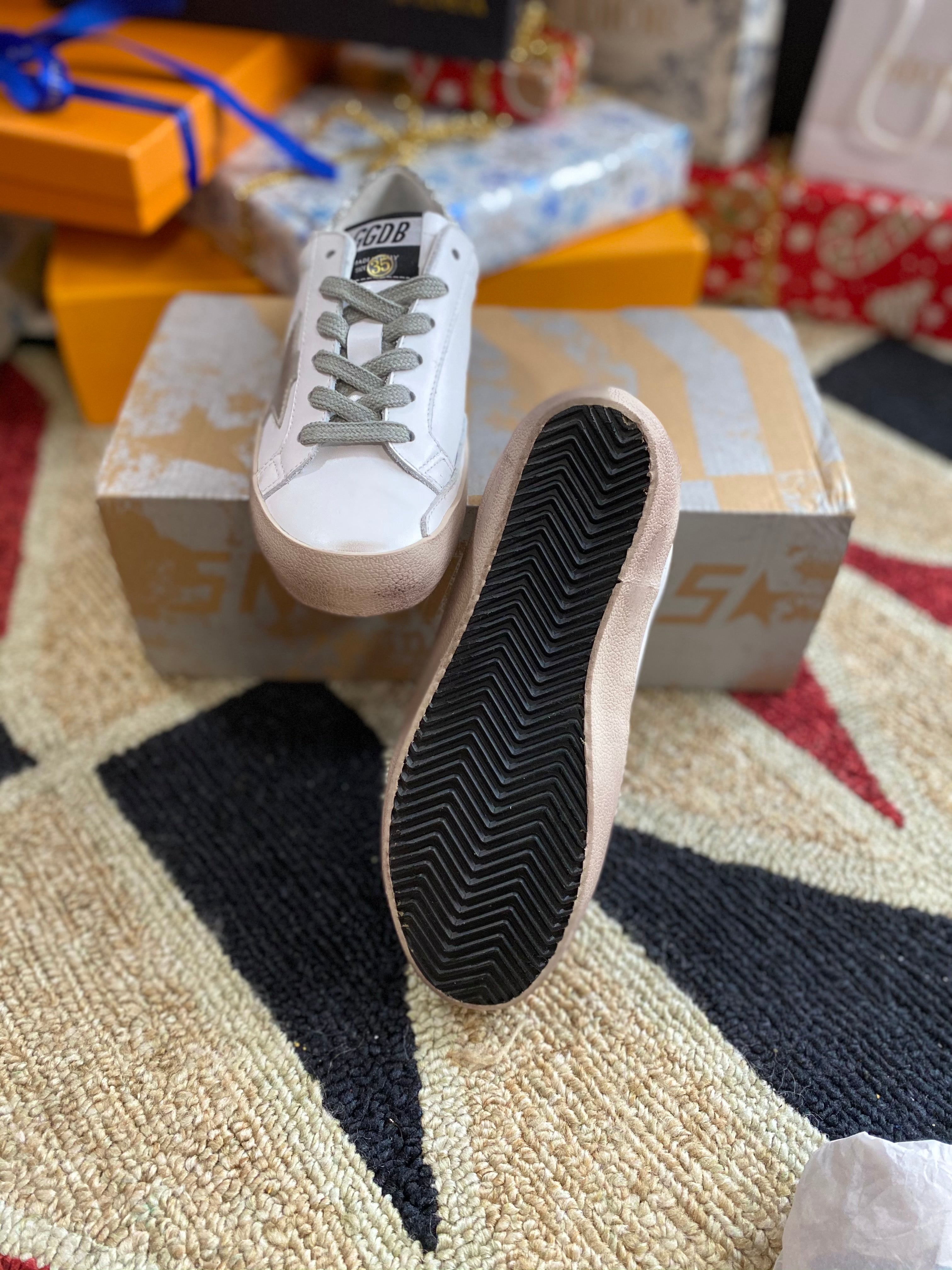 [TOP] GGDB Golden Goose Hi Star Sneakers - SILVER