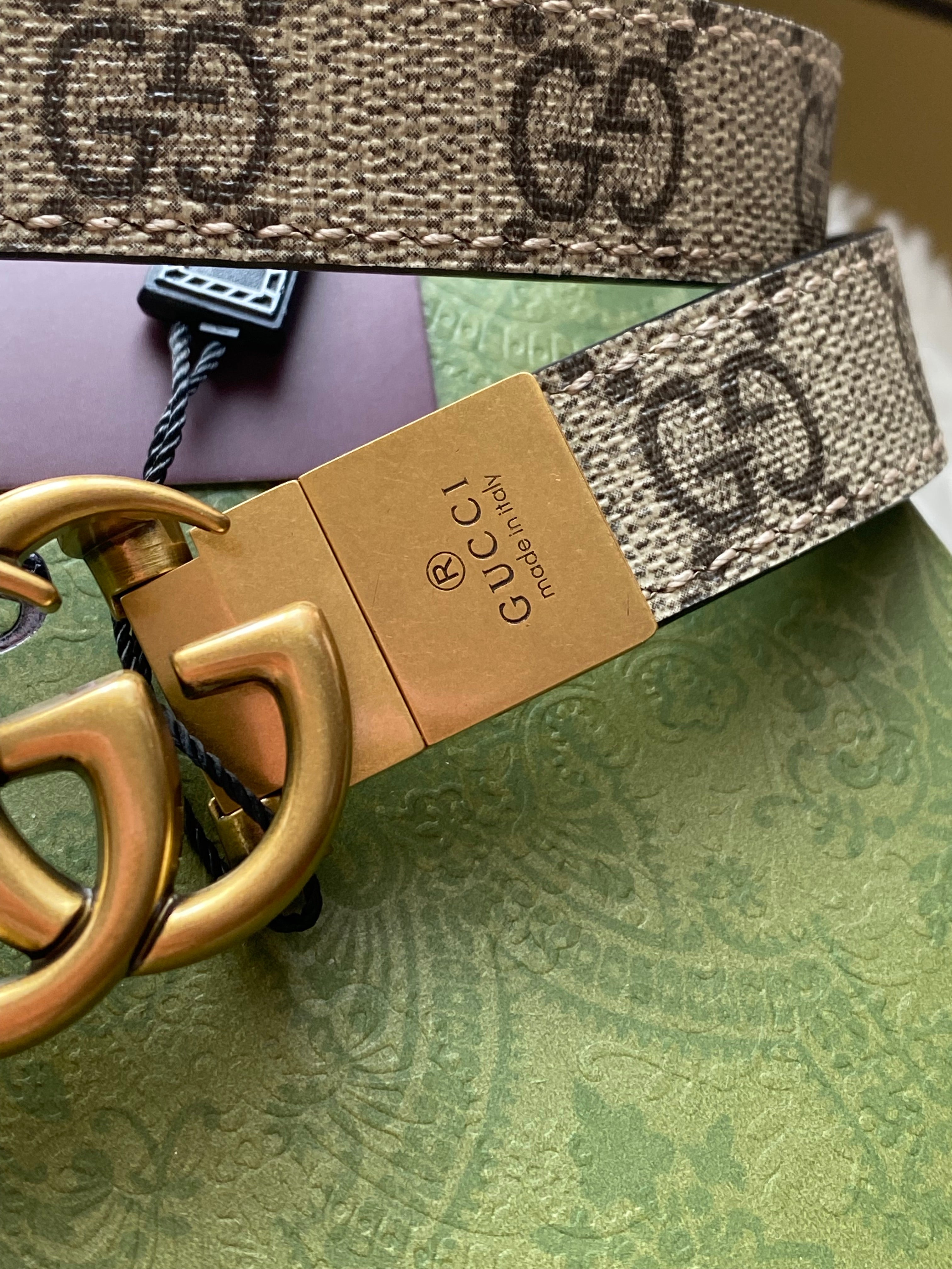 [TOP] GUCCI Reverse Thin Belt - 2cm