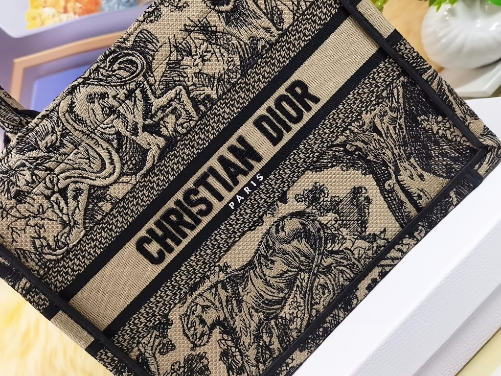 [TOP] Christian Dior Book Tote Christian Dior BOOK TOTE Handbag Small 26.5X21X14cm