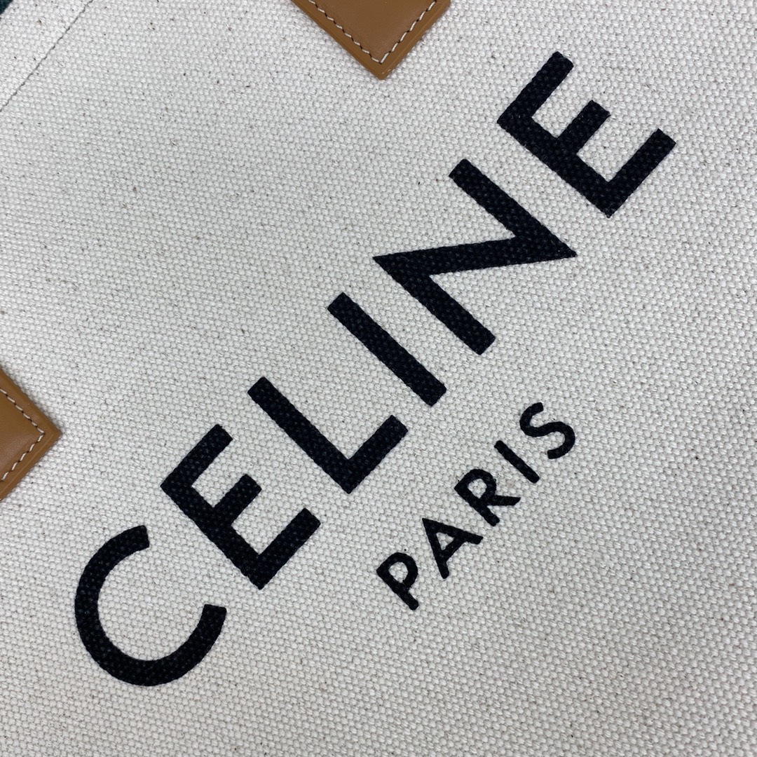 [TOP] CELINE Cabas Canvas Tote Bag 44x32x16