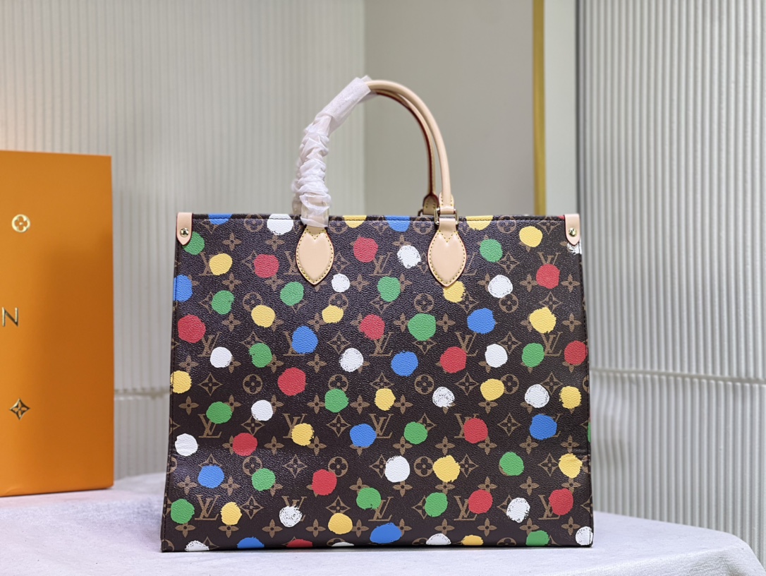 [TOP] Louis Vuitton LV LV X YK On The Go Monogram Bag 3 Sizes-Brown